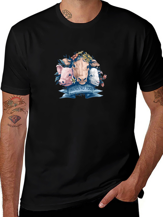 Vegan Friends Not Food Graphic T-Shirt