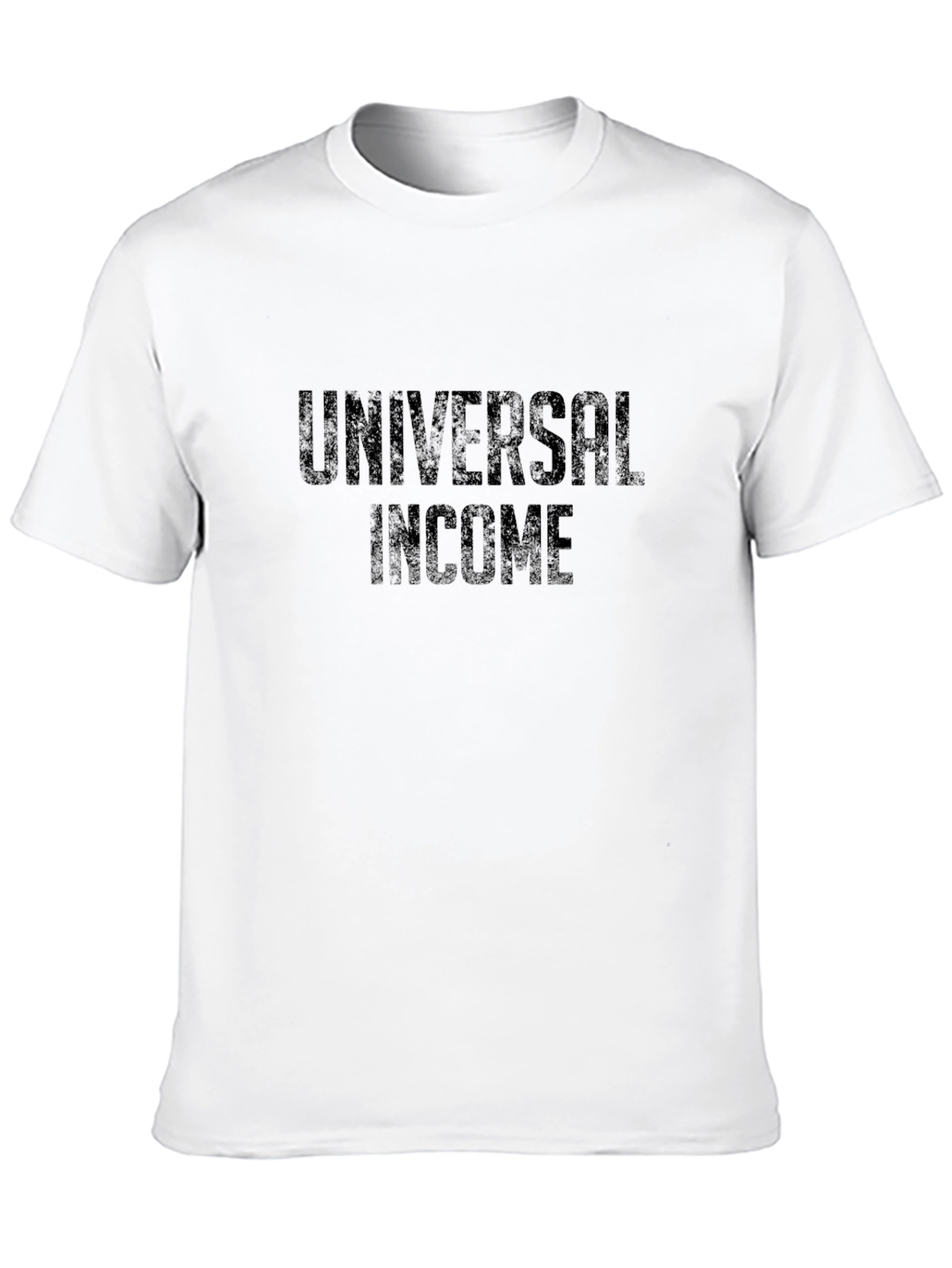 Universal Income Graphic Tee - Modern Black T-Shirt