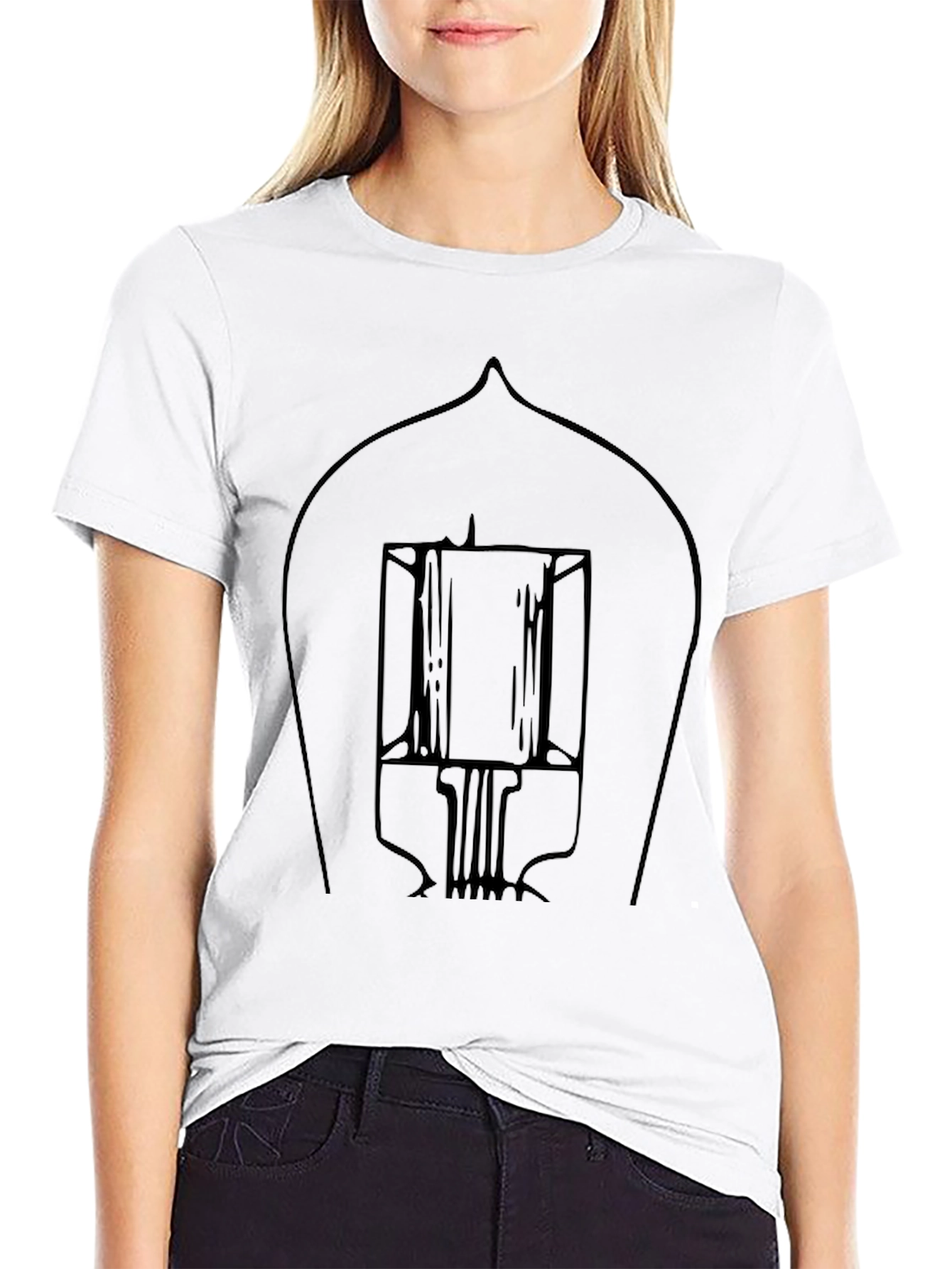 Black Graphic Tee - Vacuum Tube Design