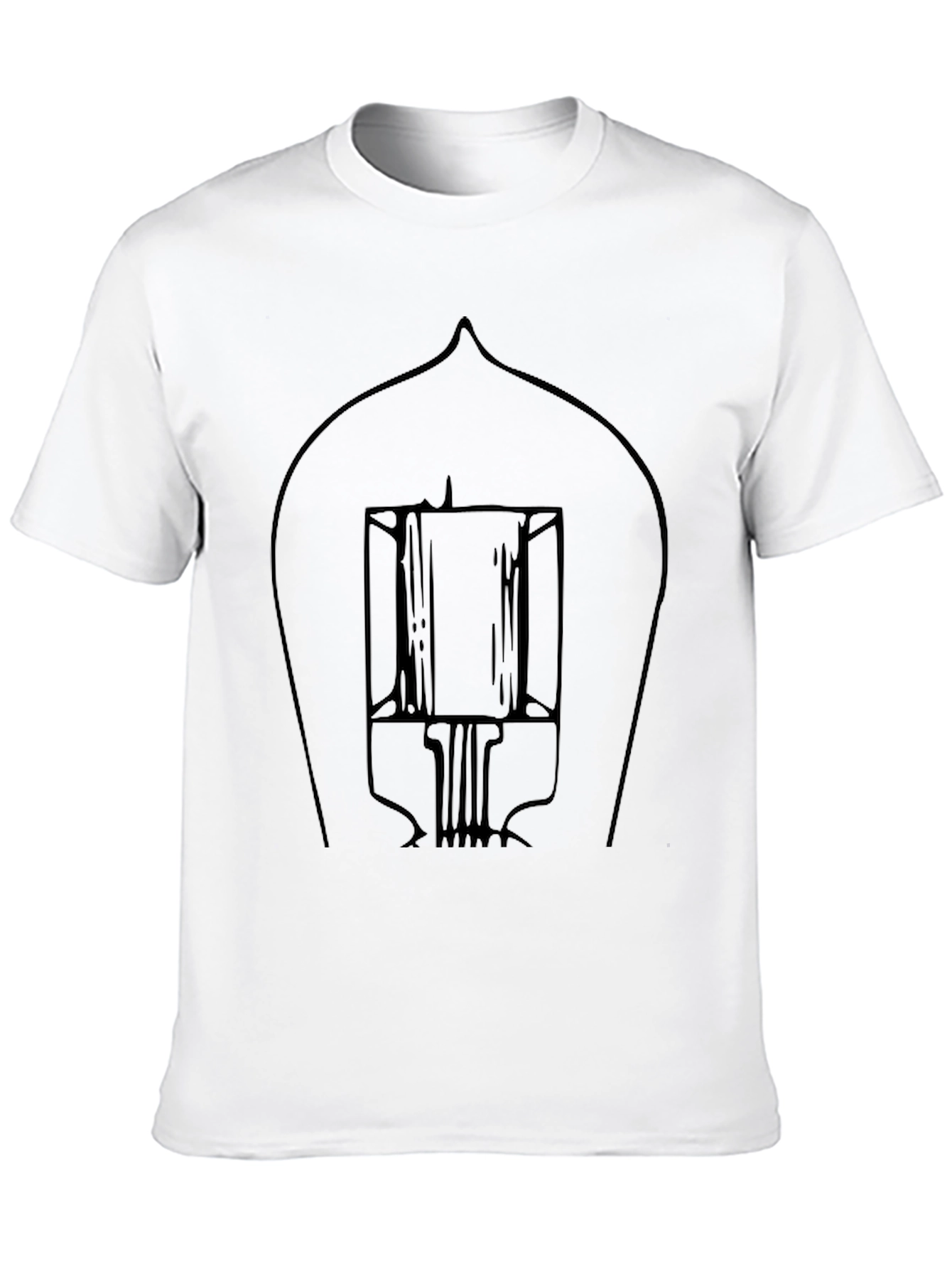 Black Graphic Tee - Vacuum Tube Design