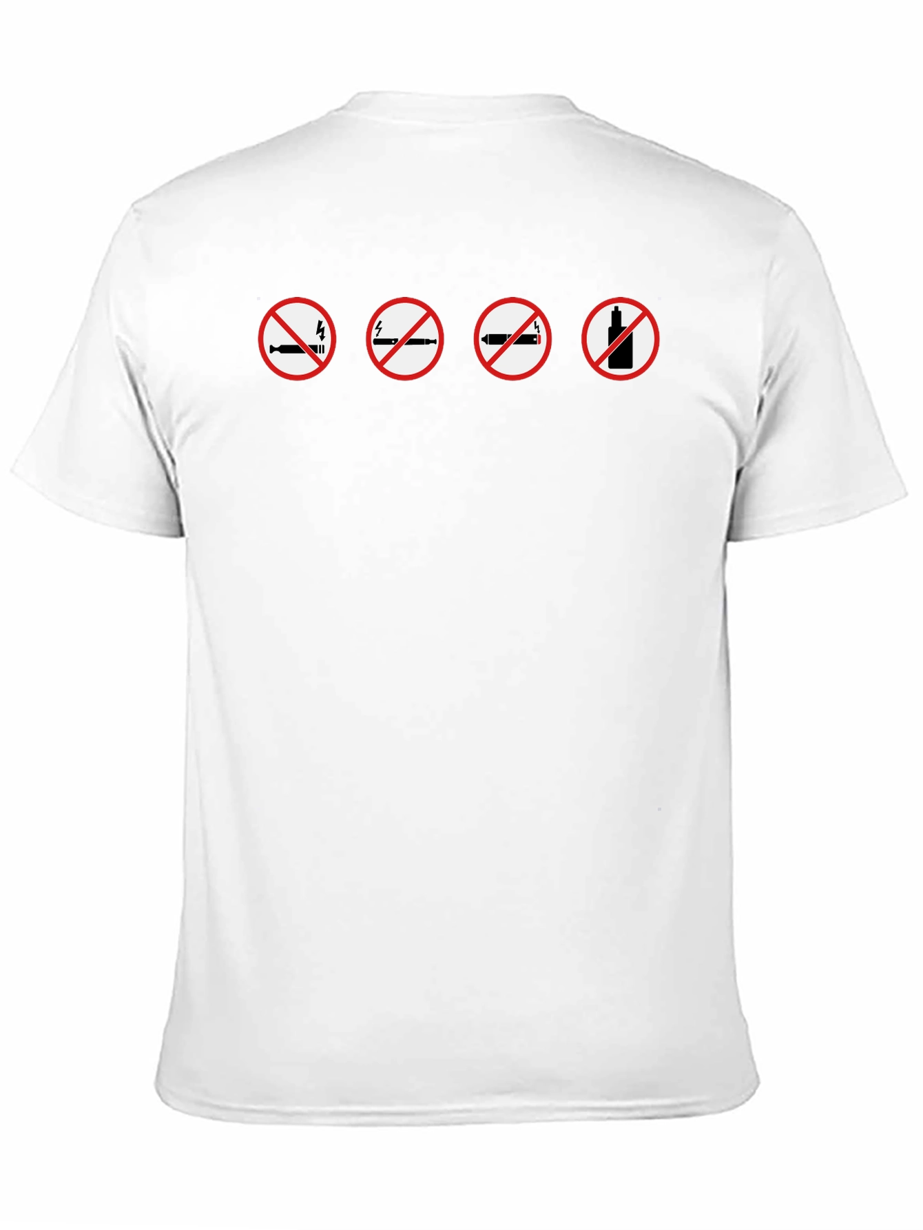 No Vaping Graphic Tee - Black Cotton T-Shirt