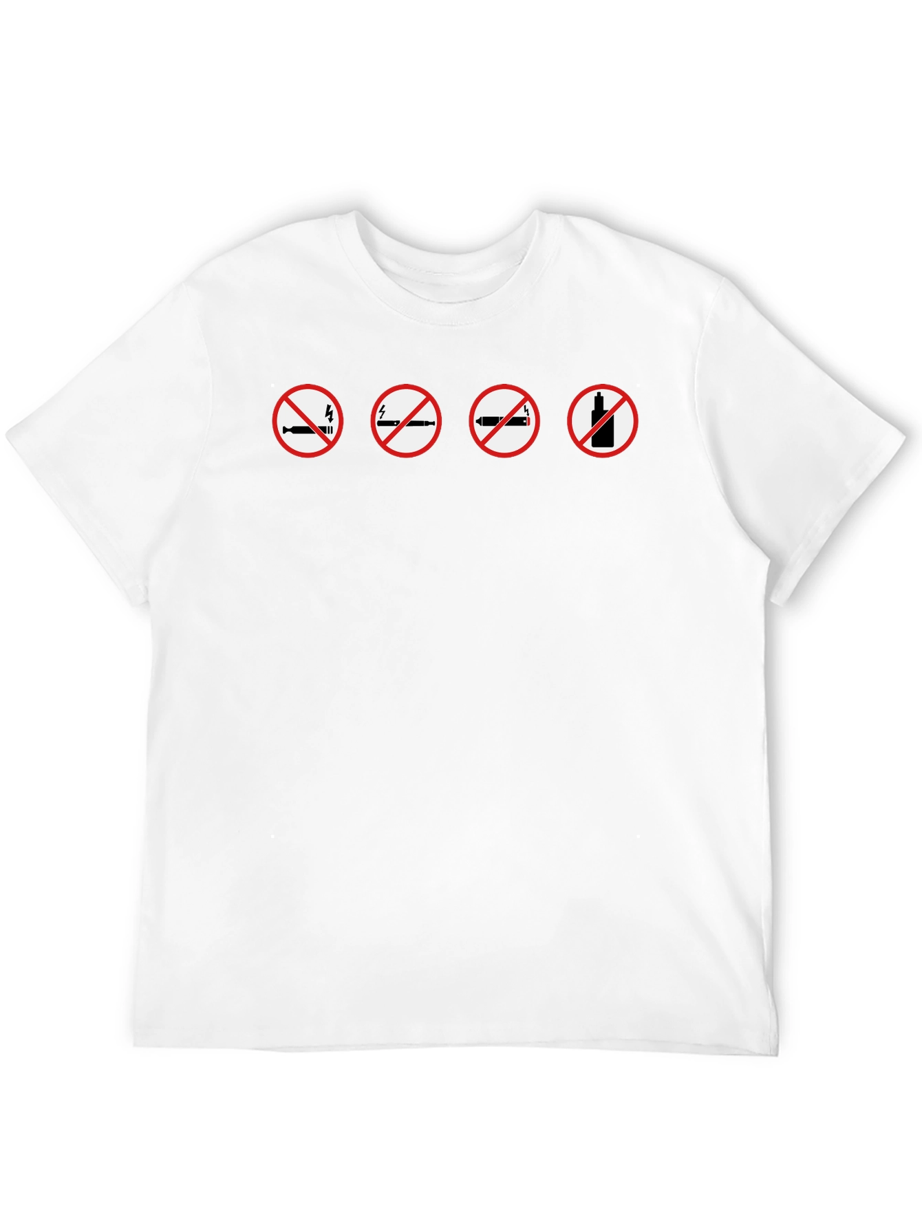 No Vaping Graphic Tee - Black Cotton T-Shirt