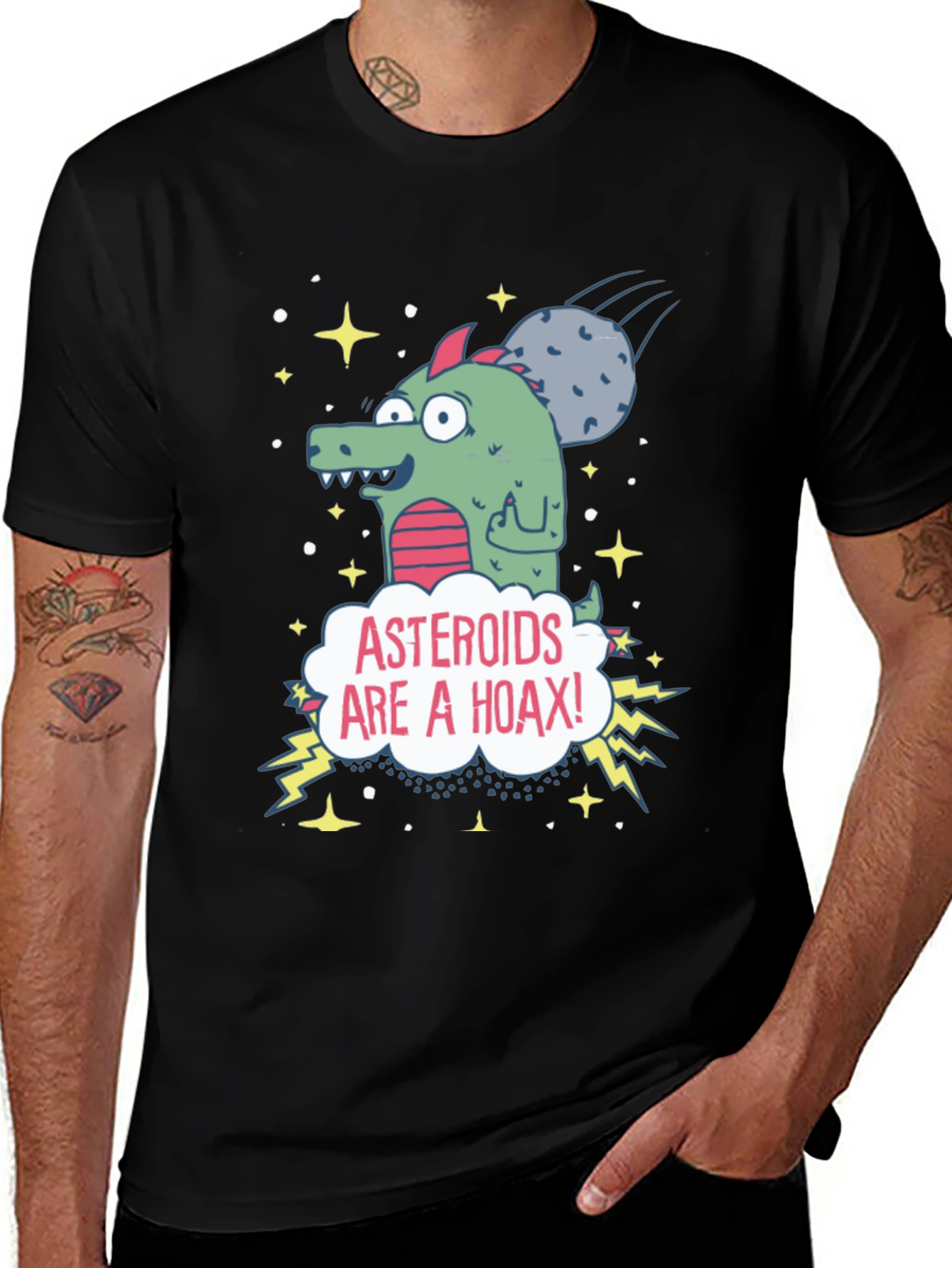 Asteroids are a Hoax Graphic Tee - Conspiracy T-Shirt