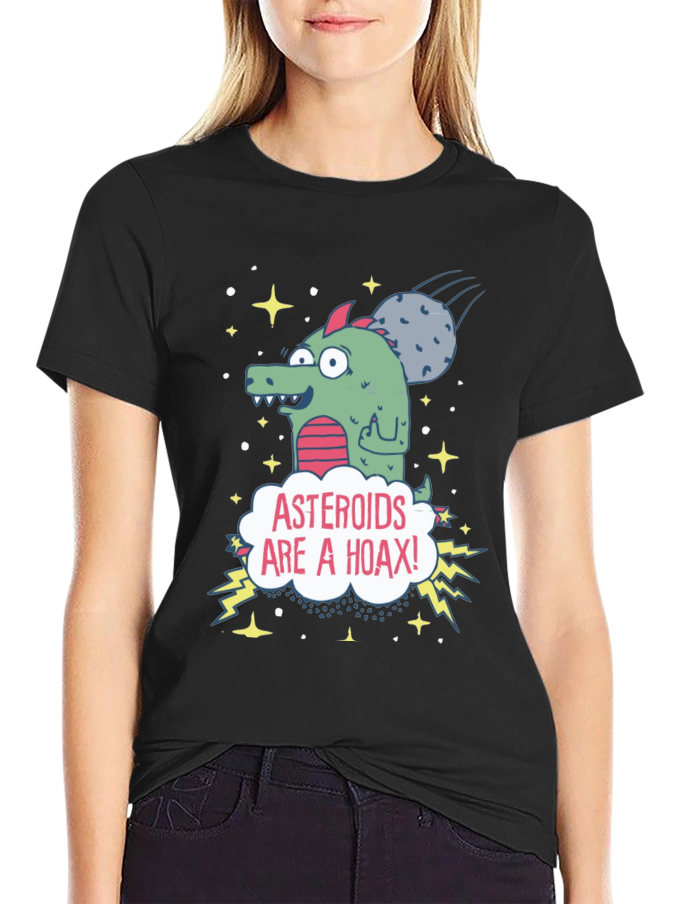 Asteroids are a Hoax Graphic Tee - Conspiracy T-Shirt