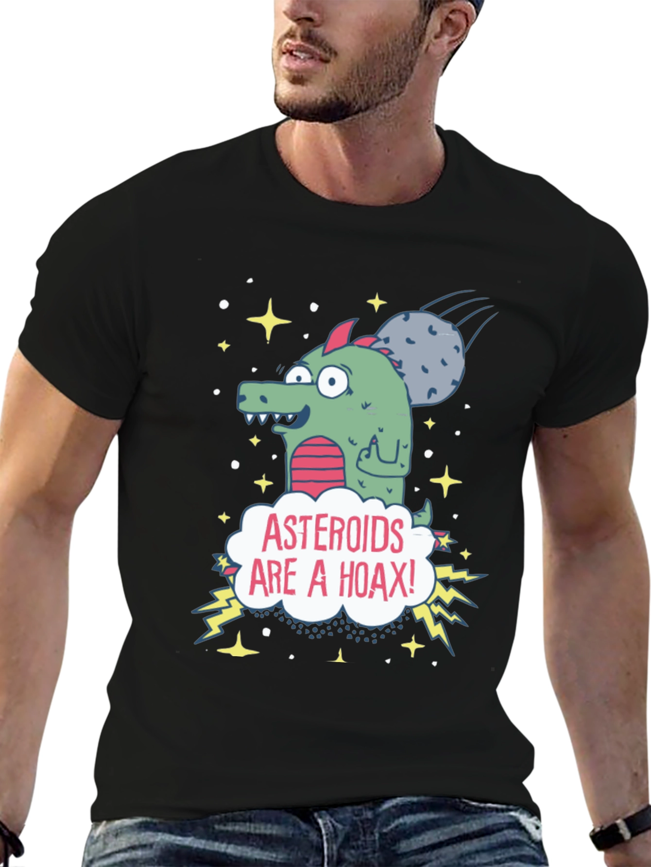 Asteroids are a Hoax Graphic Tee - Conspiracy T-Shirt