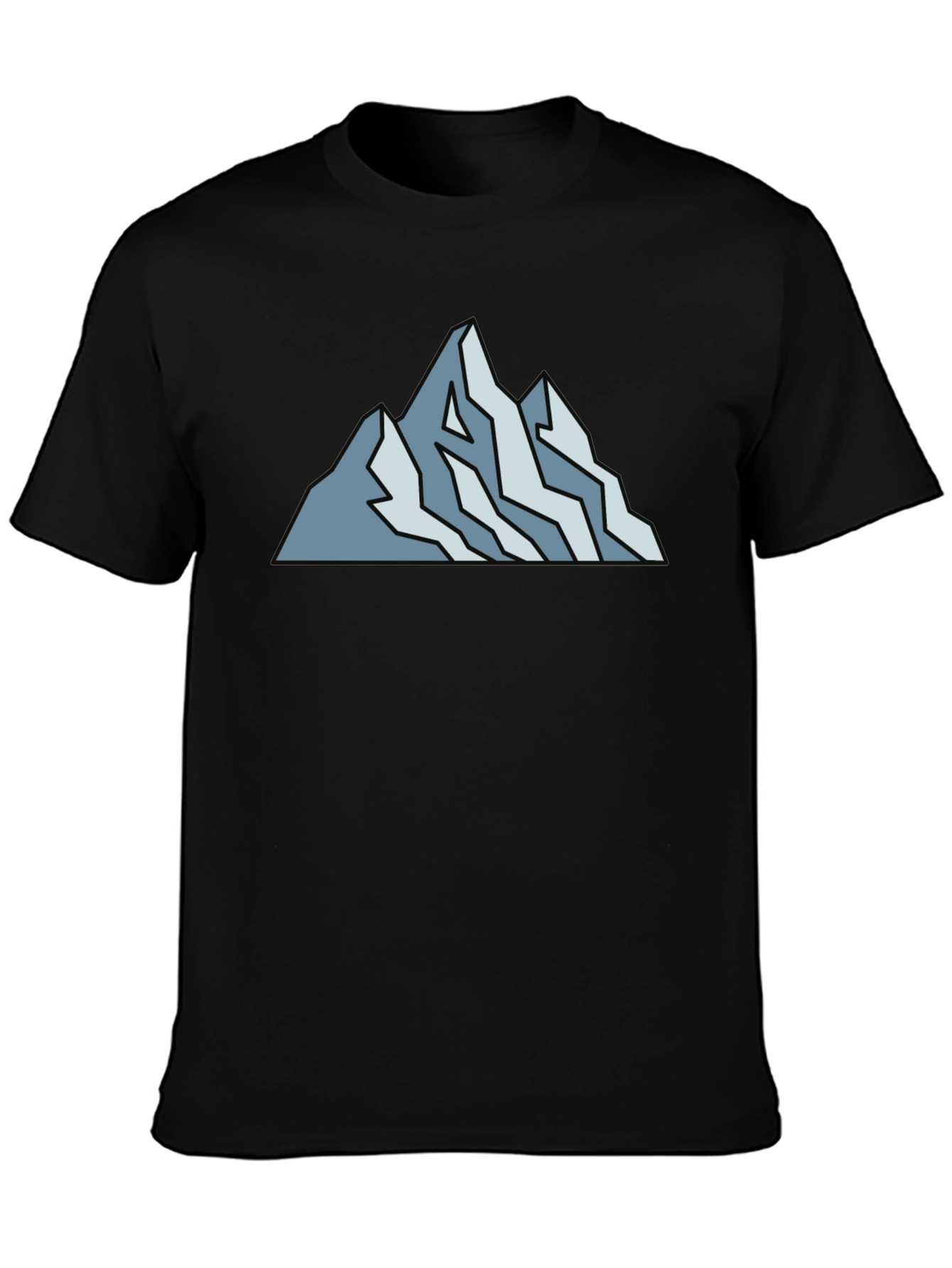 Mountain Graphic Tee - Black Cotton Comfort