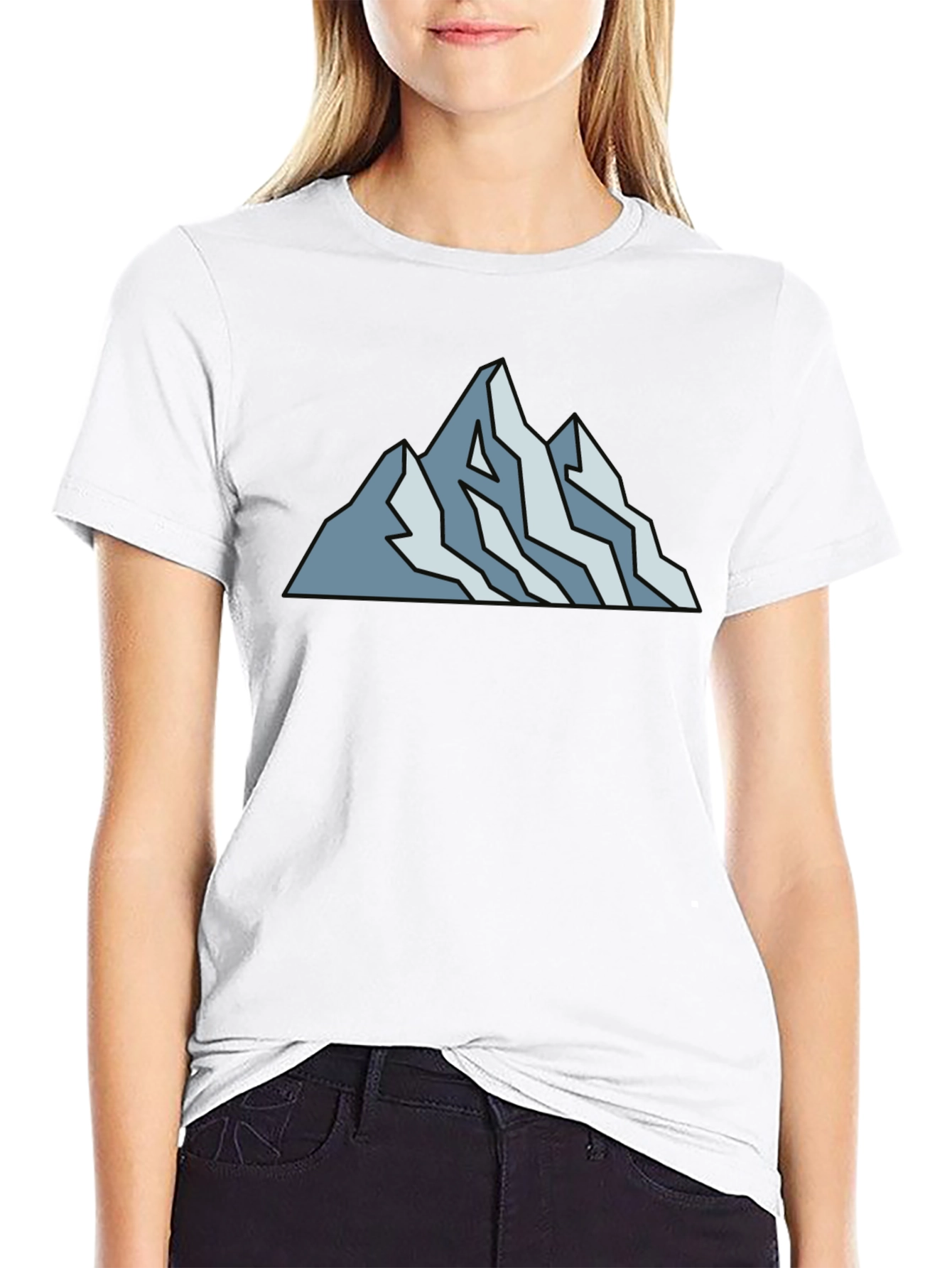 Mountain Graphic Tee - Black Cotton Comfort