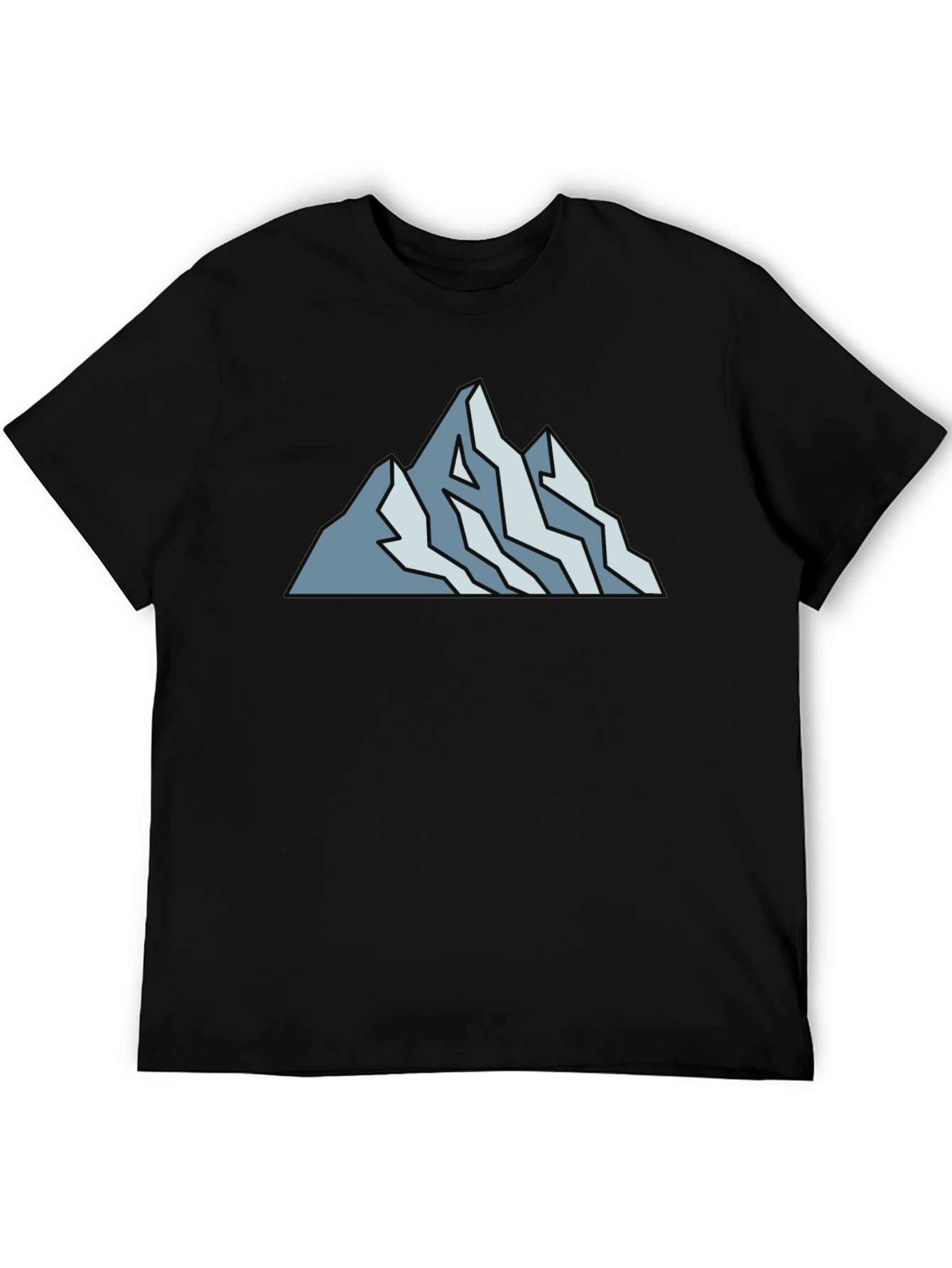 Mountain Graphic Tee - Black Cotton Comfort