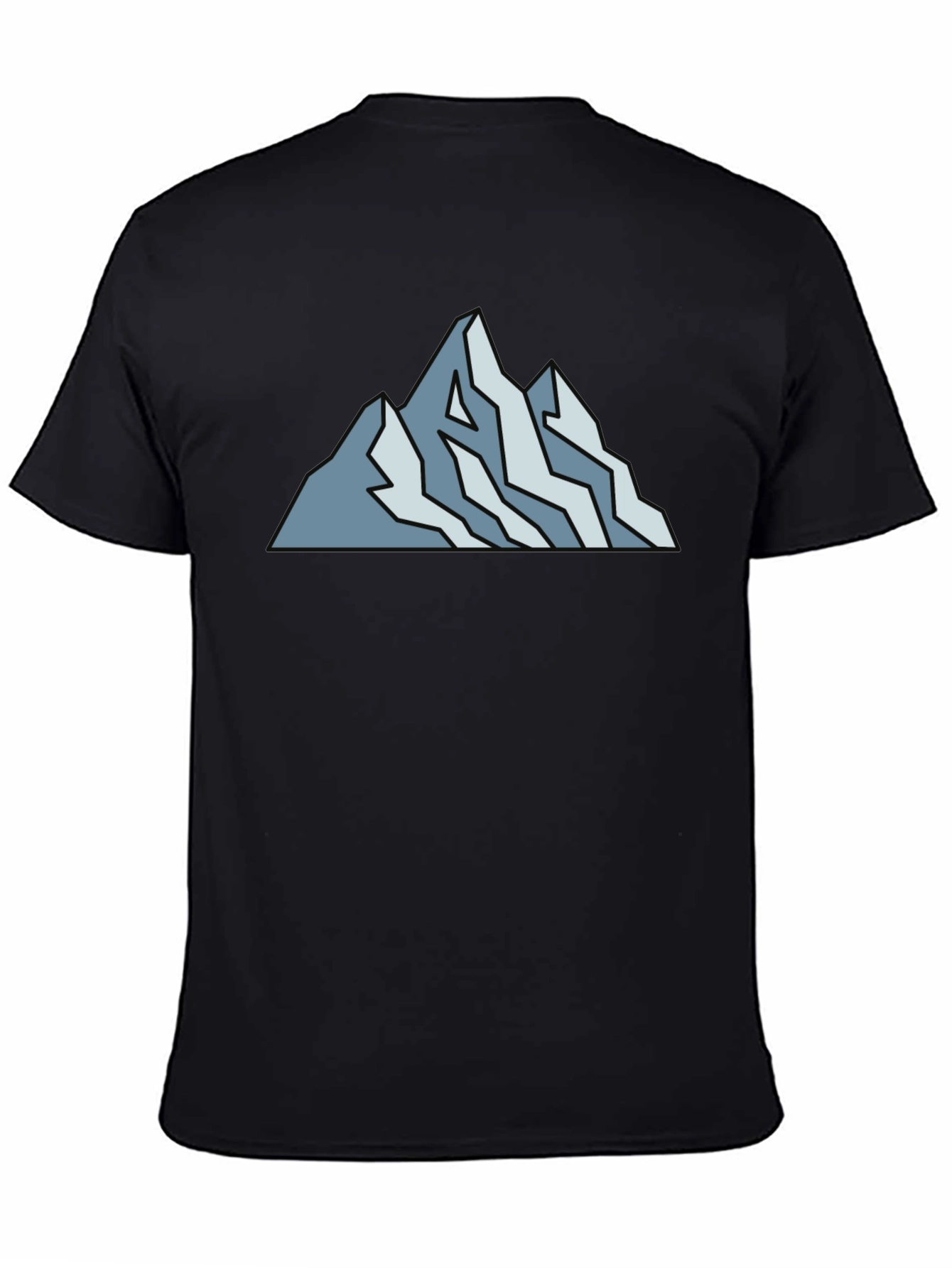 Mountain Graphic Tee - Black Cotton Comfort