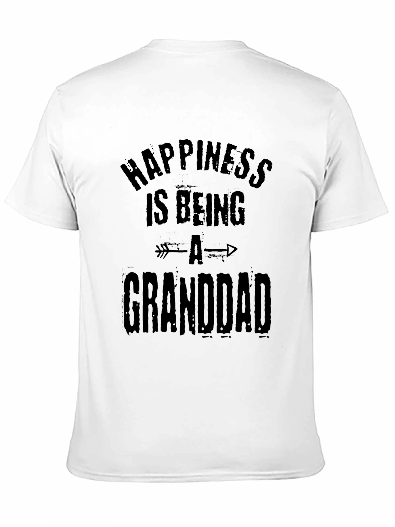 Happiness Is Being A Granddad Mens Black T-Shirt