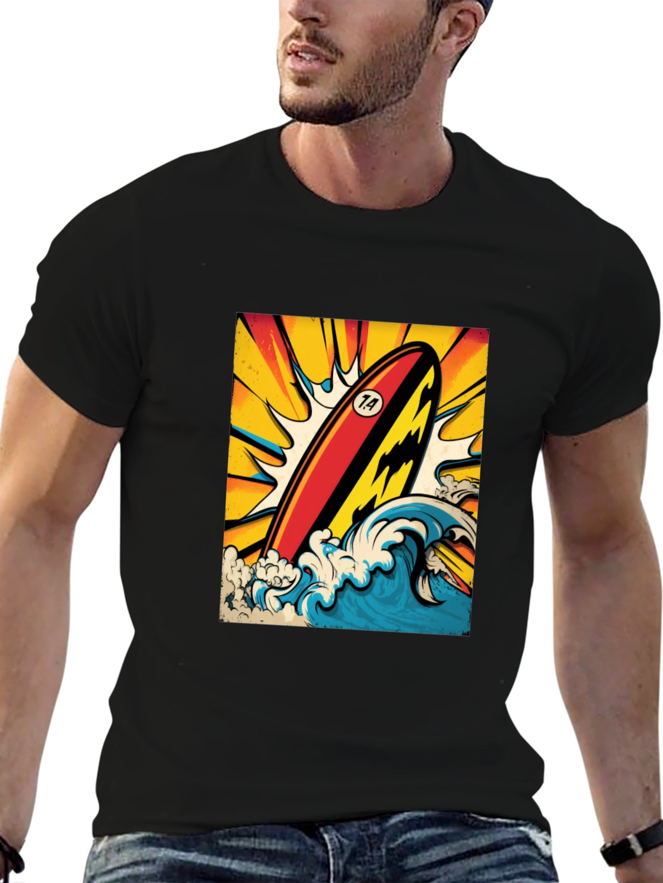Surfboard Graphic Tee - Ride the Wave in Style!