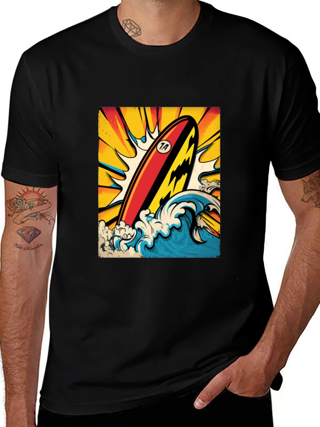 Surfboard Graphic Tee - Ride the Wave in Style!