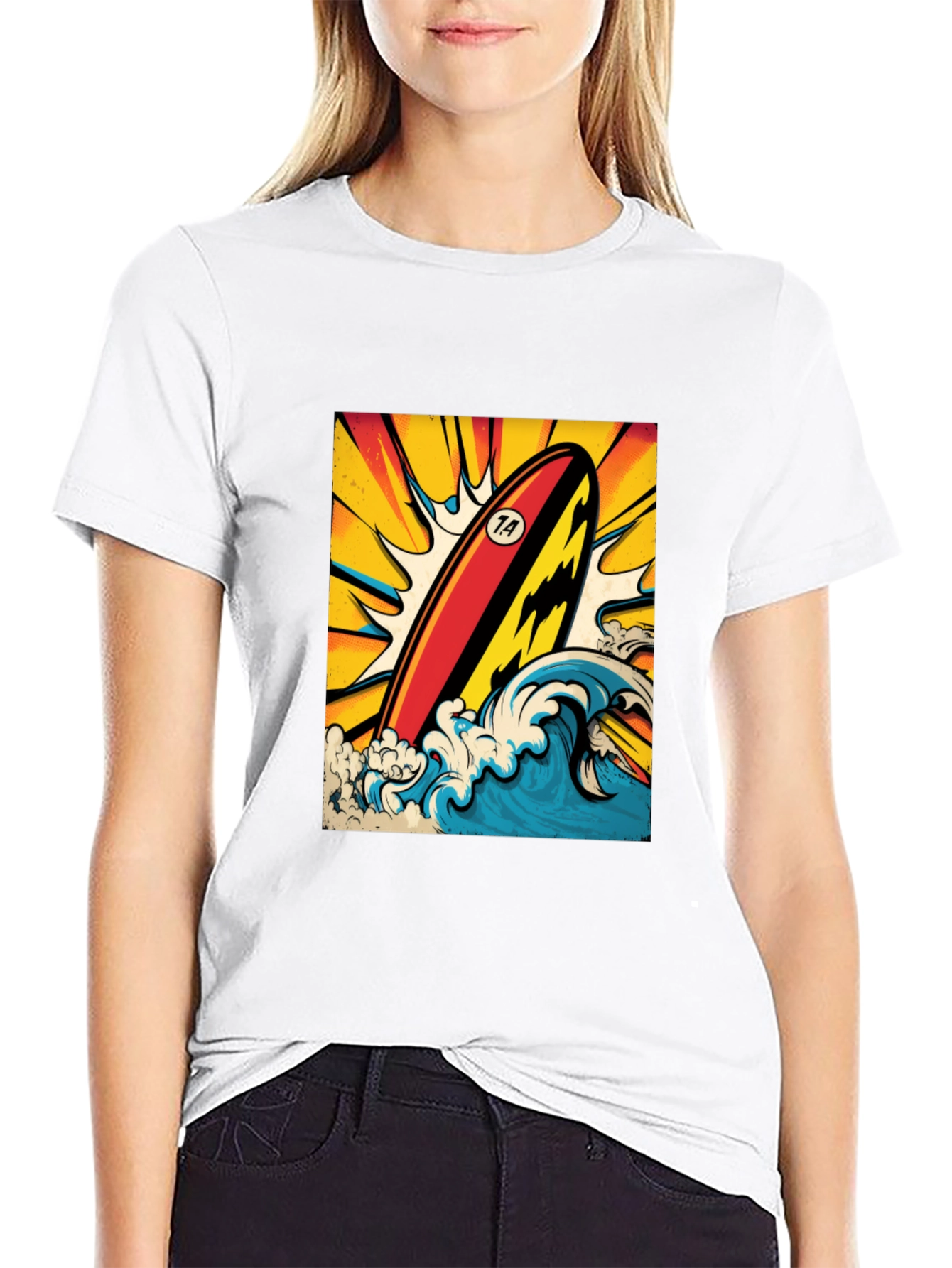 Surfboard Graphic Tee - Ride the Wave in Style!