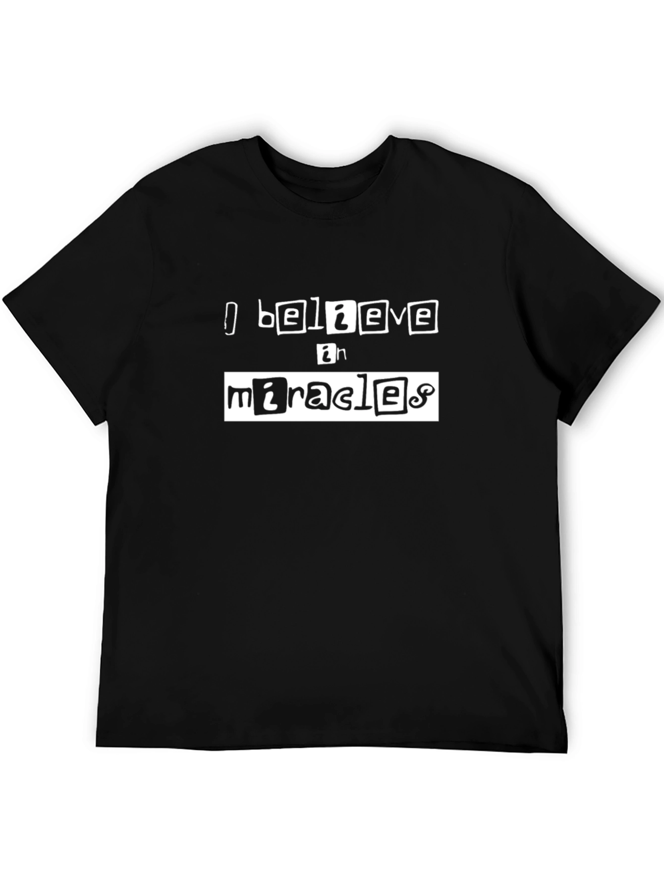 I Believe In Miracles Graphic Tee - Black
