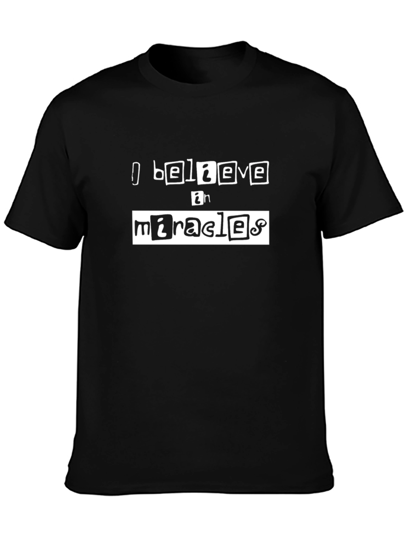I Believe In Miracles Graphic Tee - Black