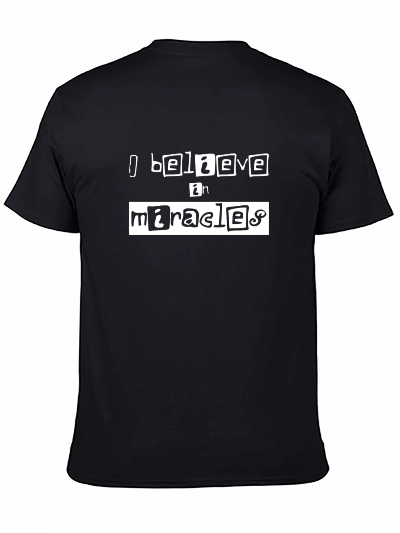 I Believe In Miracles Graphic Tee - Black