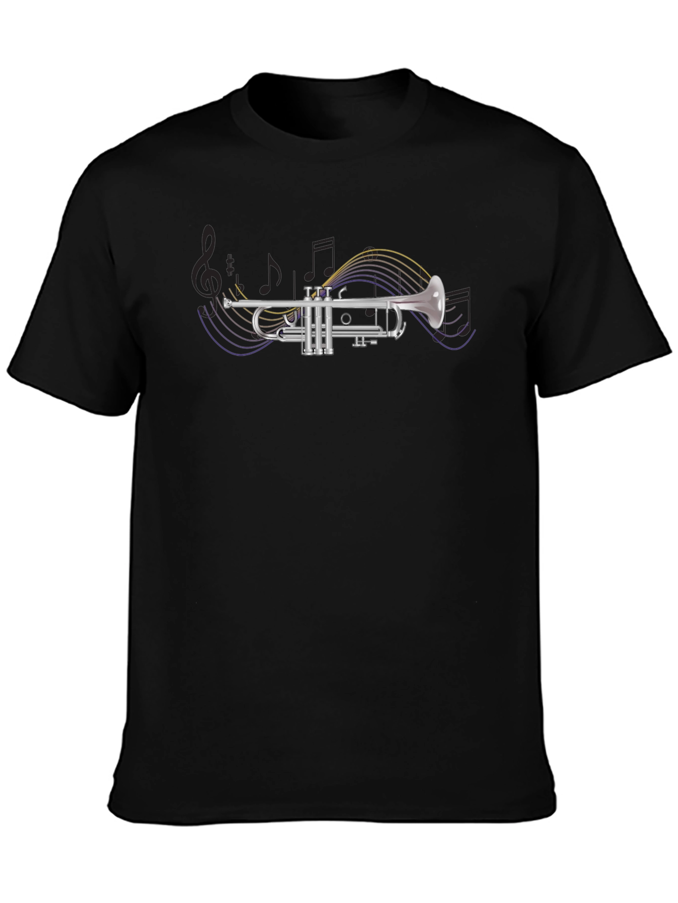 Trumpet Music Black T-Shirt