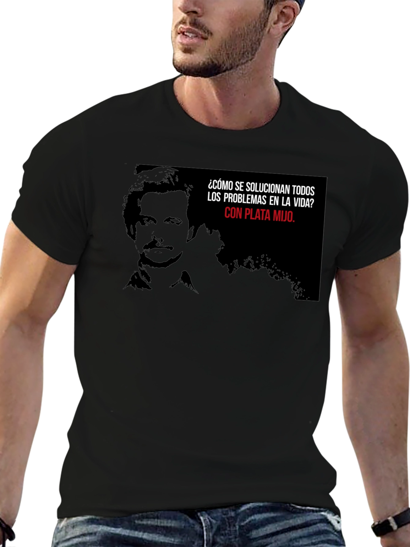 Pablo Escobar Plata Mijo T-Shirt - Black Cotton Blend