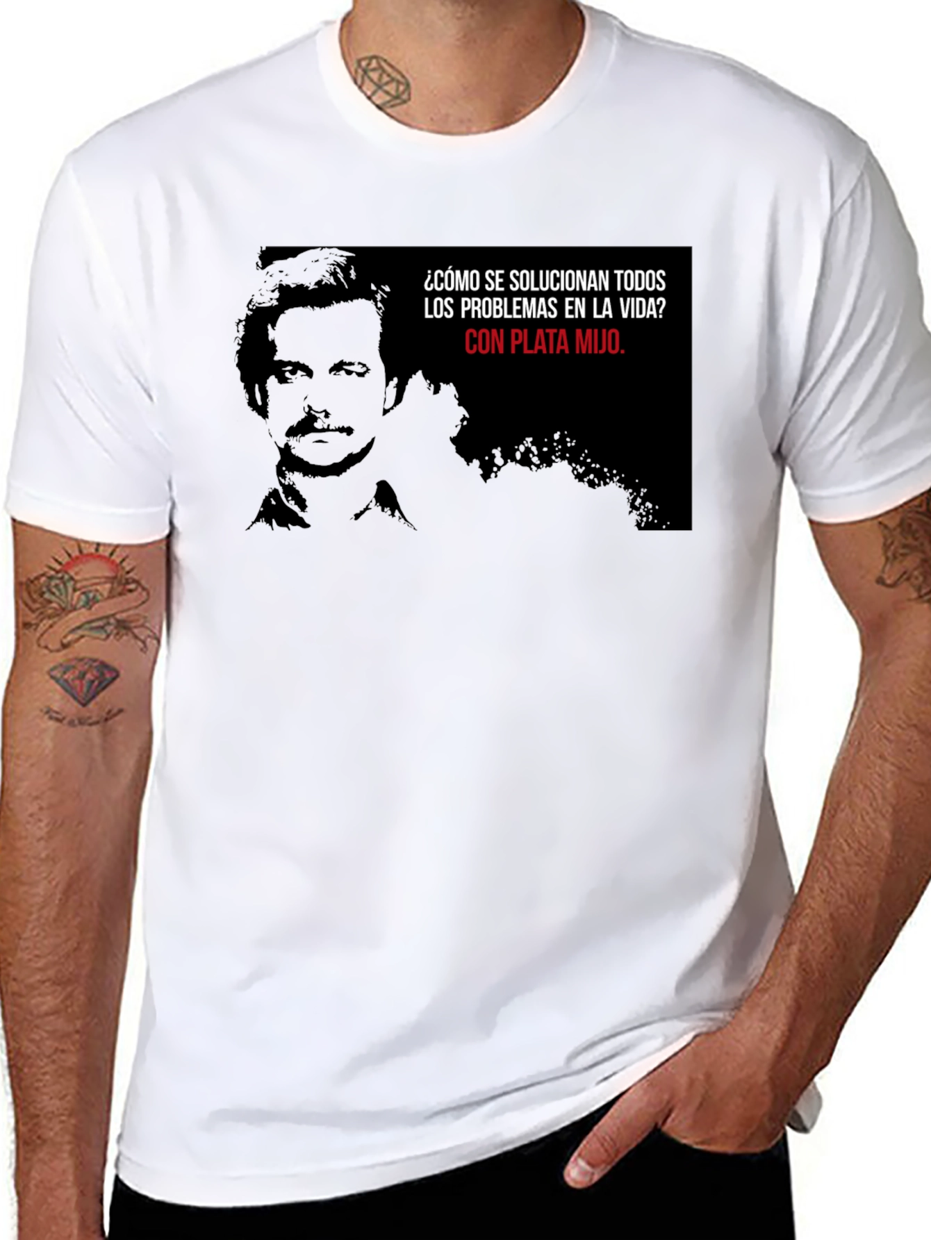 Pablo Escobar Plata Mijo T-Shirt - Black Cotton Blend