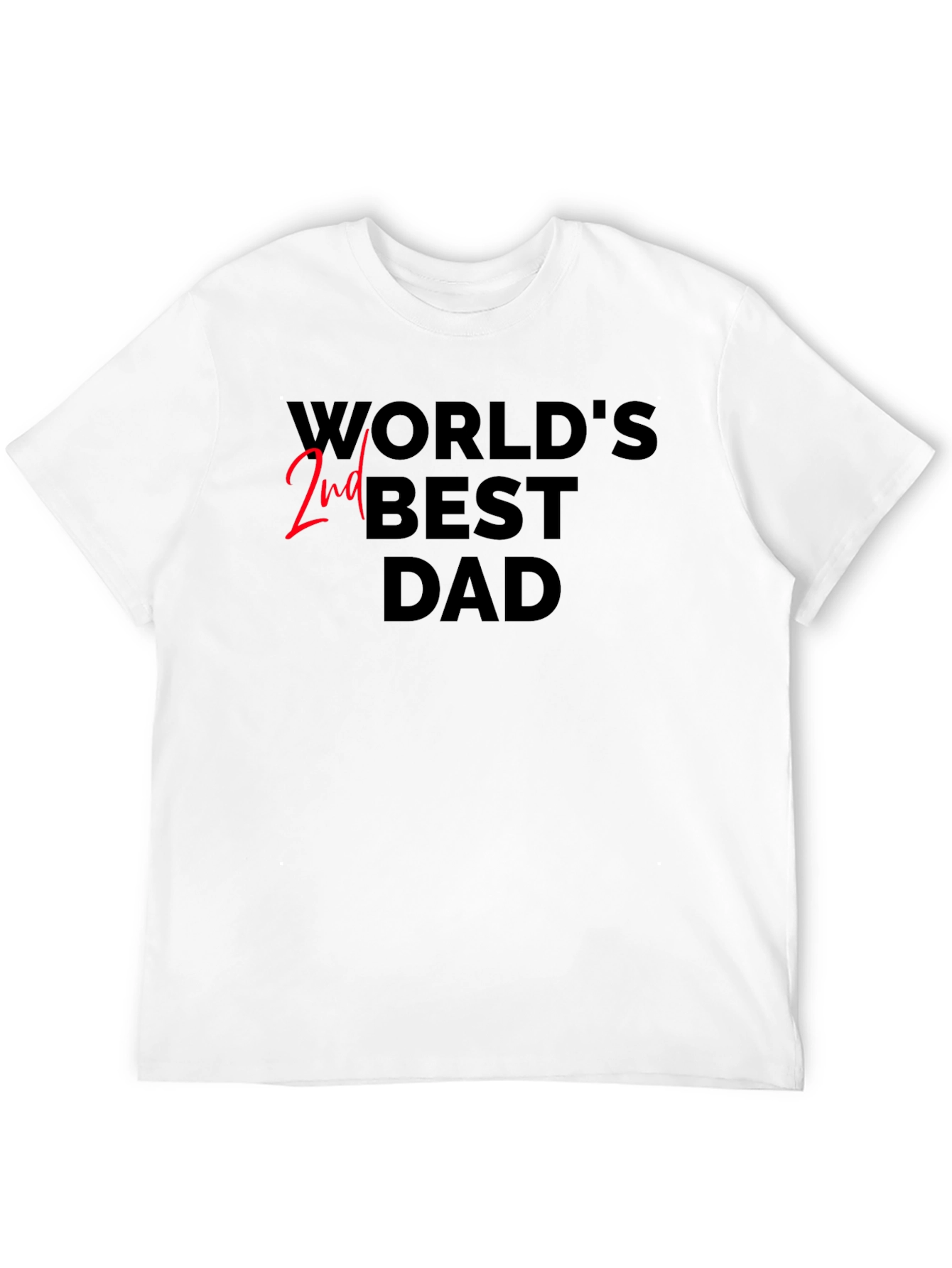 Worlds 2nd Best Dad Black T-Shirt