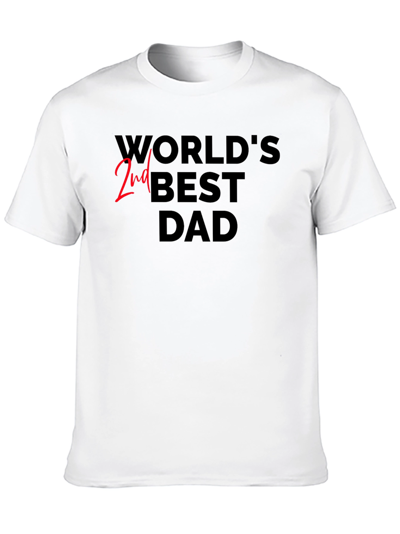 Worlds 2nd Best Dad Black T-Shirt