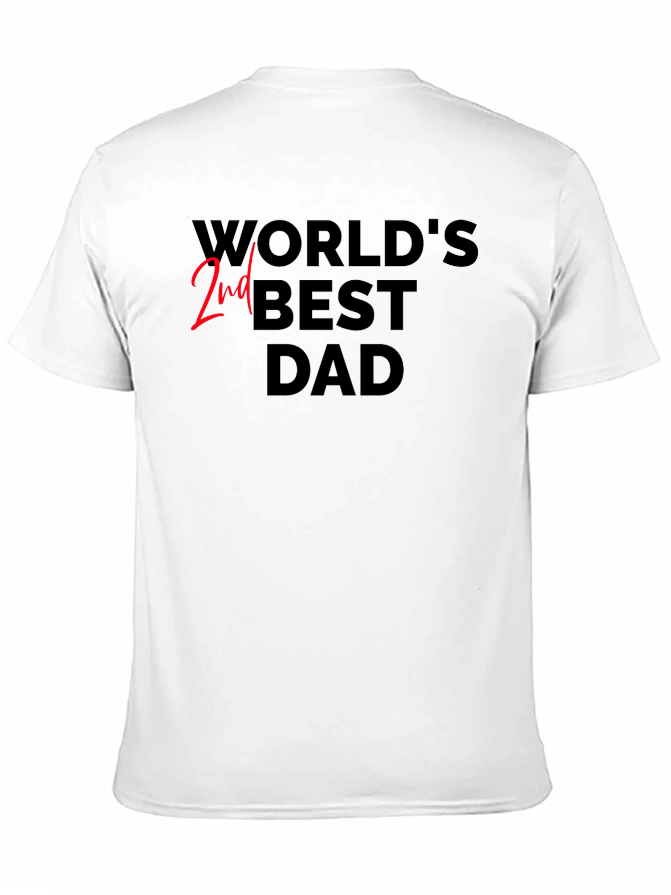 Worlds 2nd Best Dad Black T-Shirt