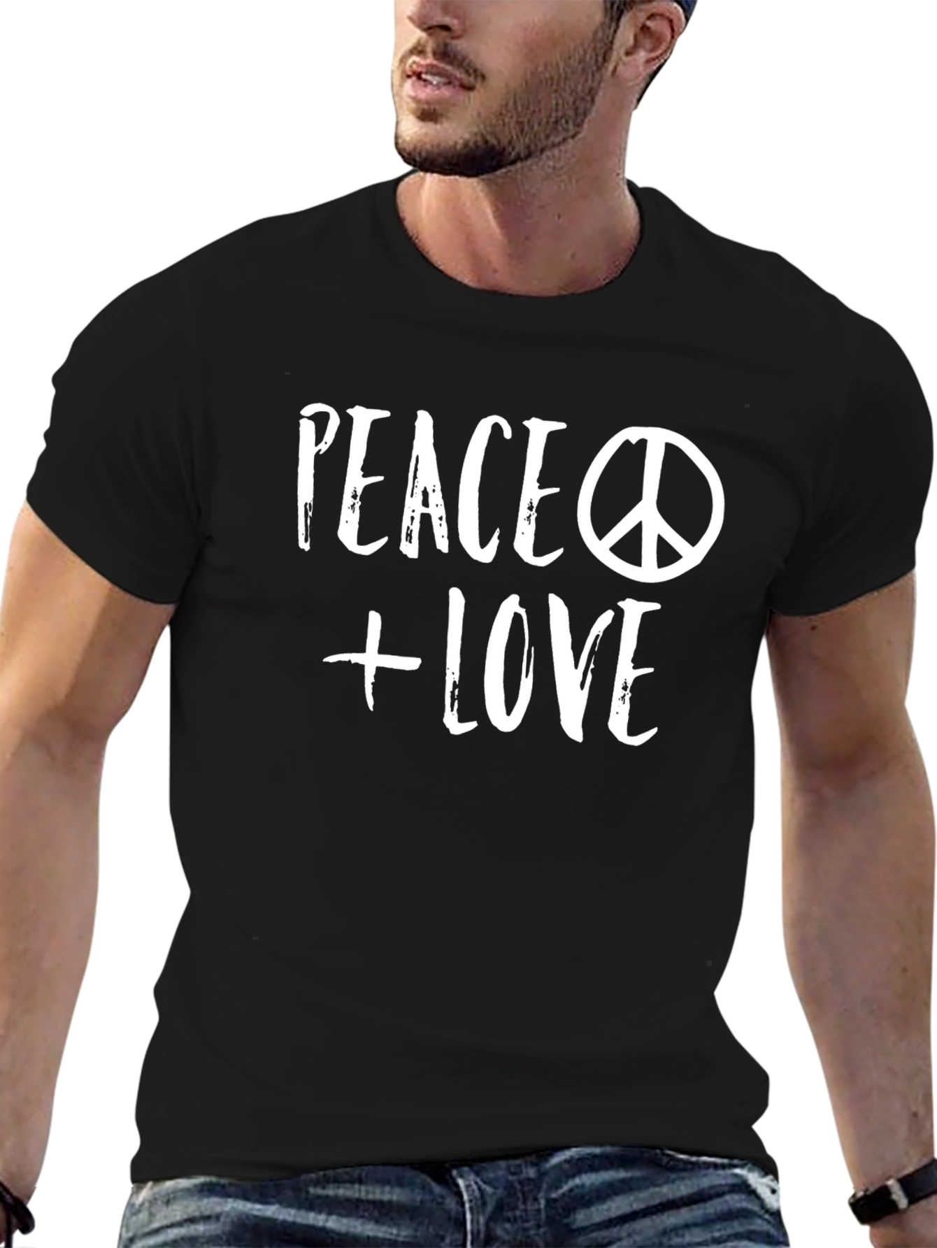 Peace + Love Graphic Tee - Black