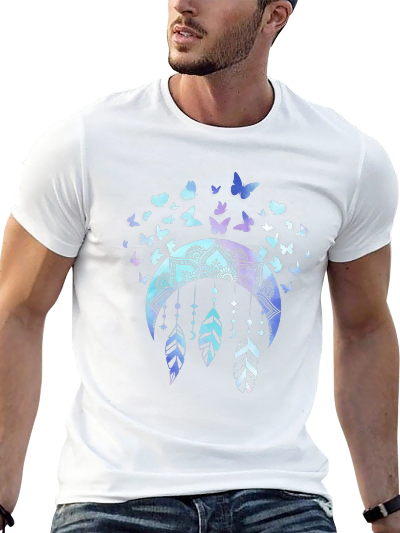 Butterfly Dreamcatcher Graphic Tee - Black