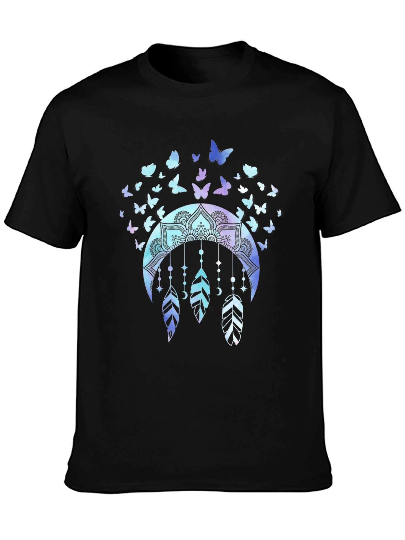 Butterfly Dreamcatcher Graphic Tee - Black
