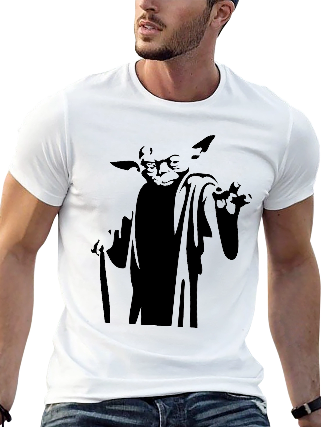 Yoda Graphic Black T-Shirt