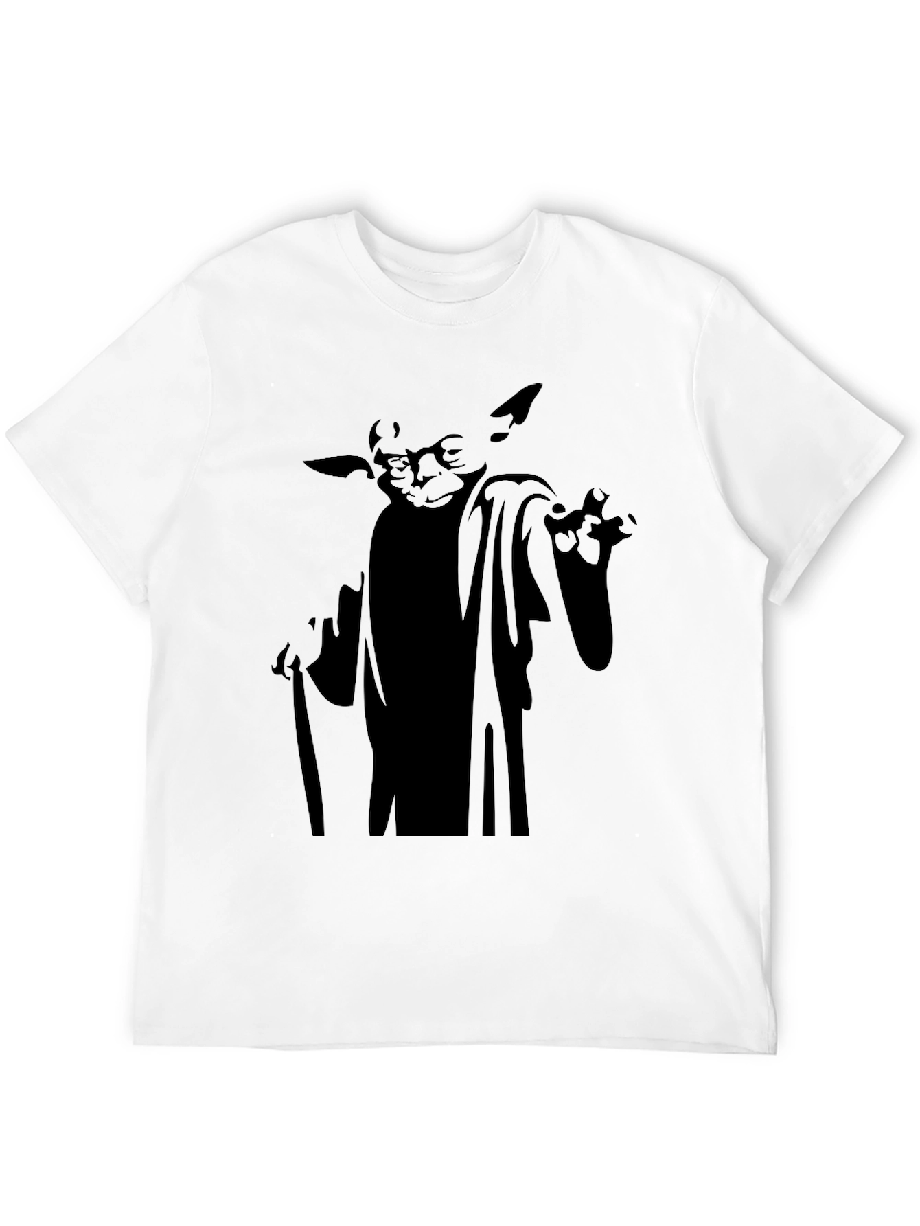 Yoda Graphic Black T-Shirt