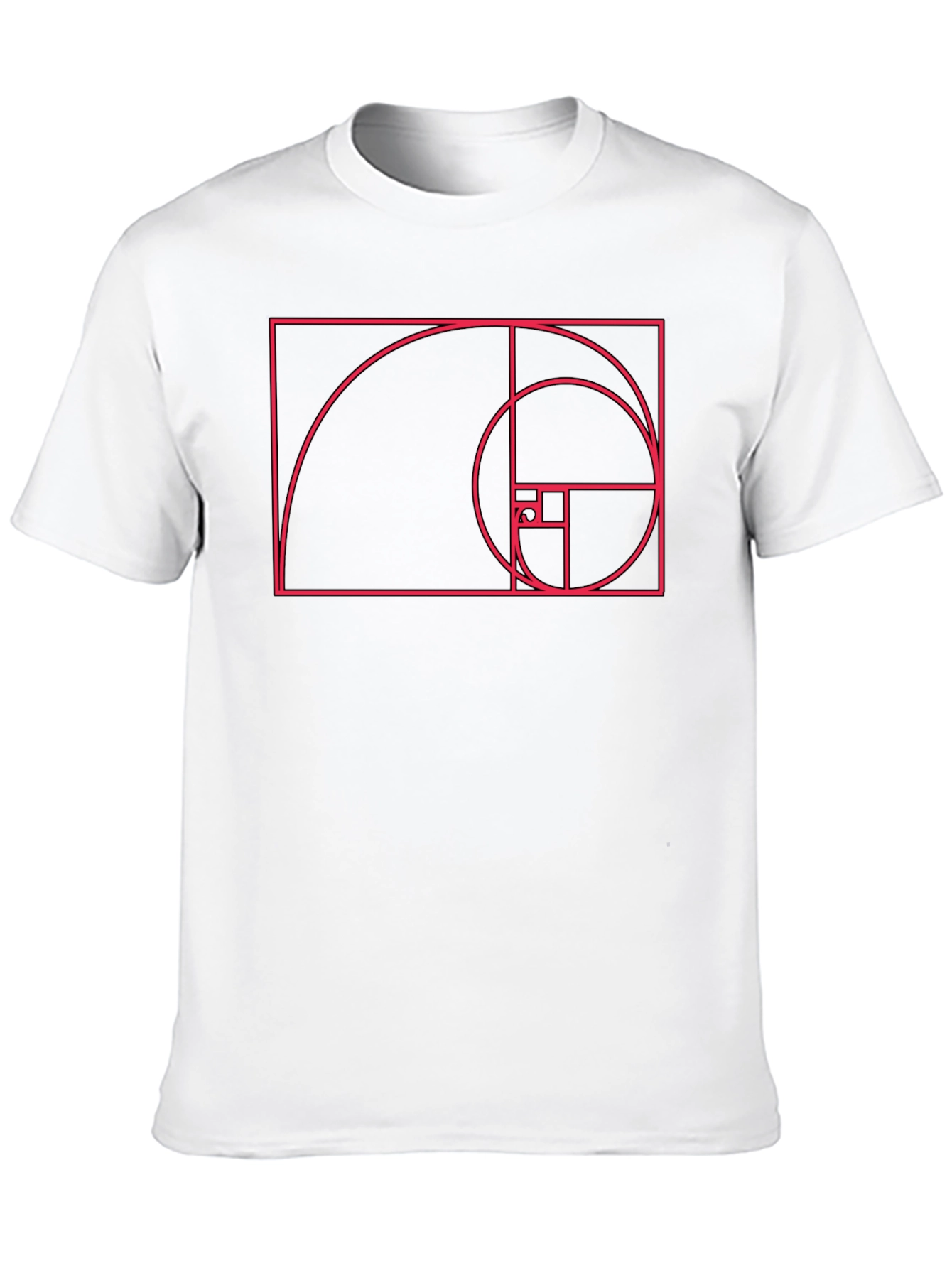 Golden Ratio Spiral Graphic T-Shirt - Black