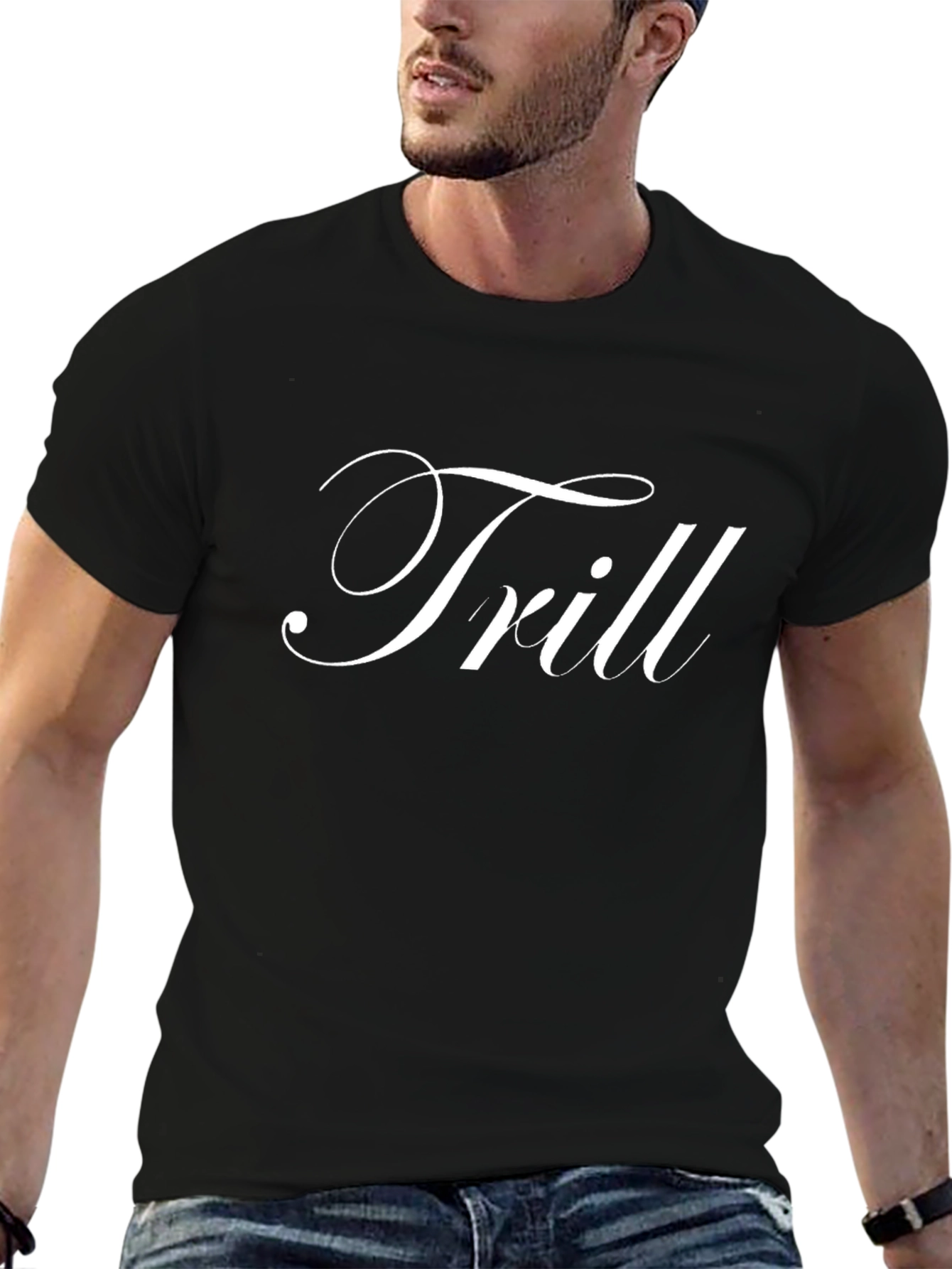 Trill Graphic Tee - Stylish Black T-Shirt