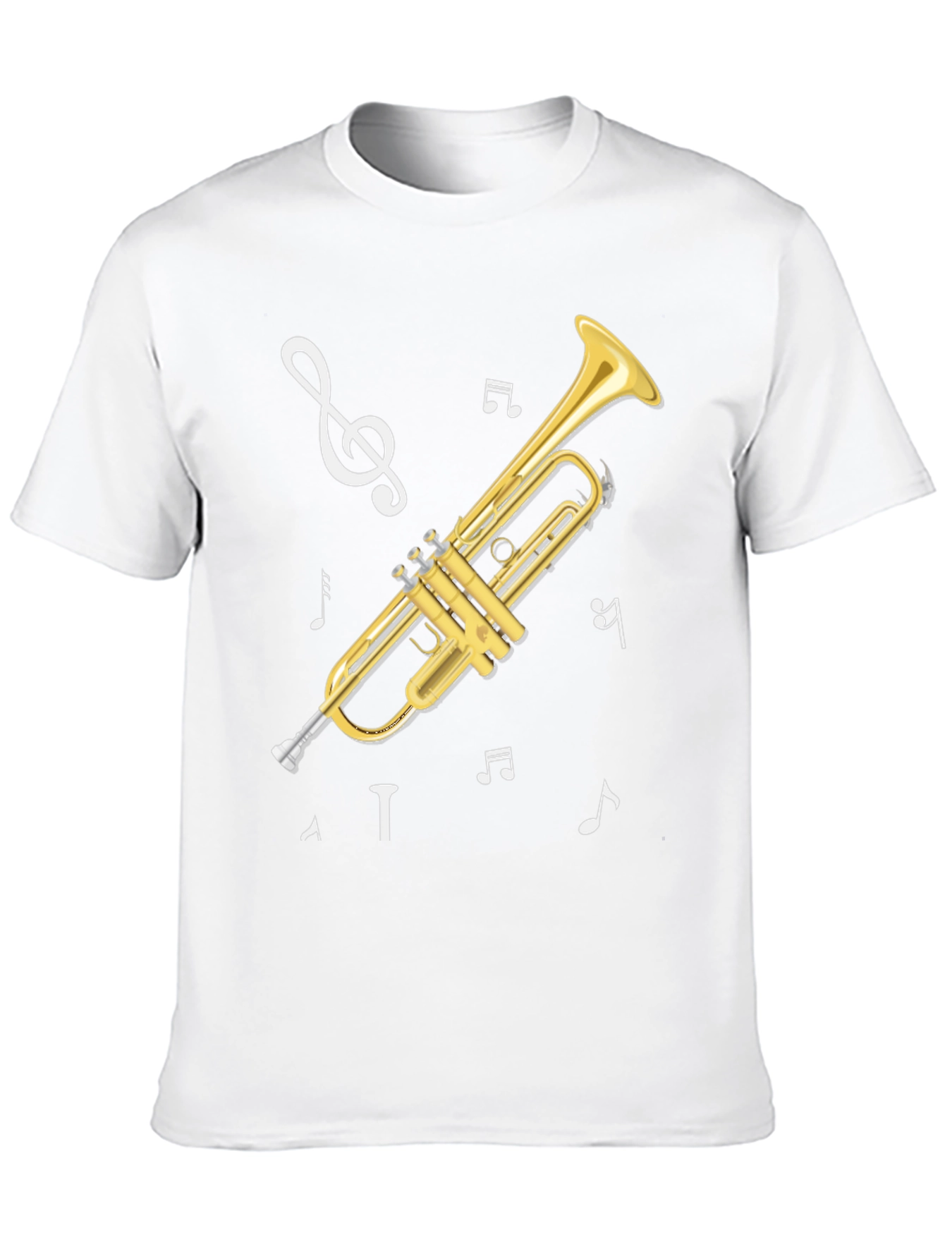 Trumpet Musical Notes Graphic T-Shirt