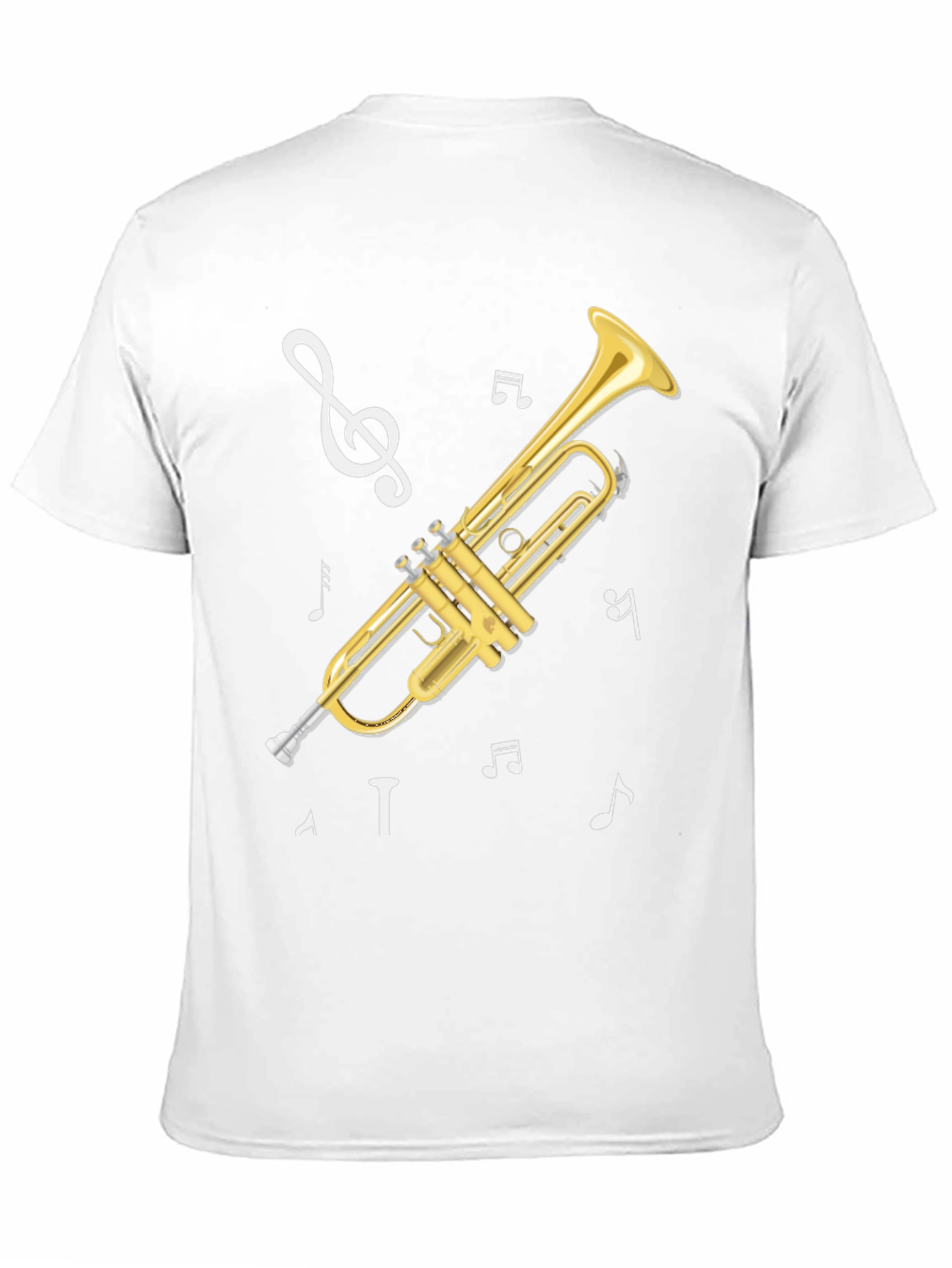 Trumpet Musical Notes Graphic T-Shirt
