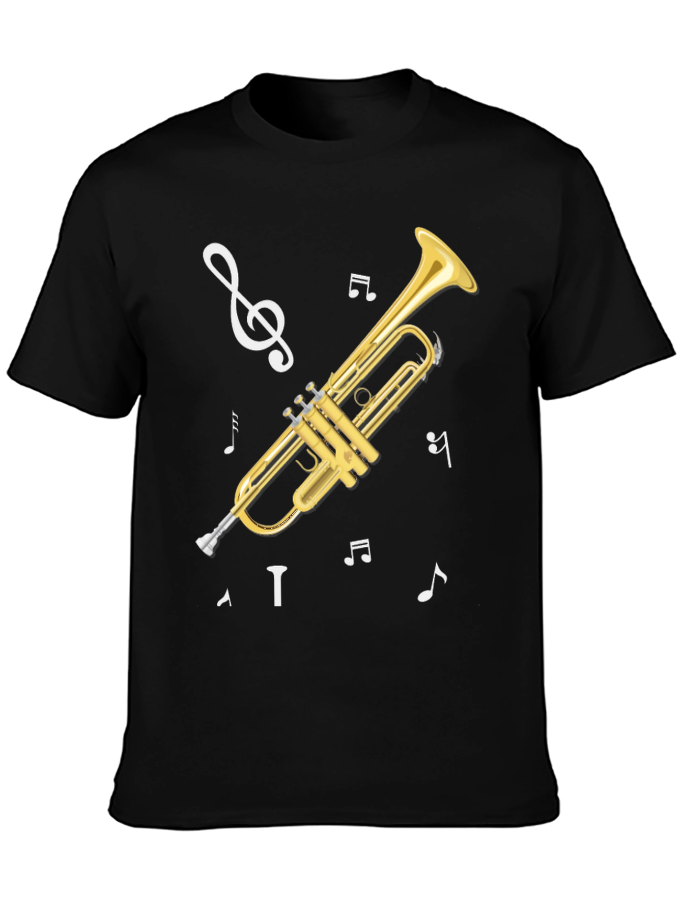 Trumpet Musical Notes Graphic T-Shirt
