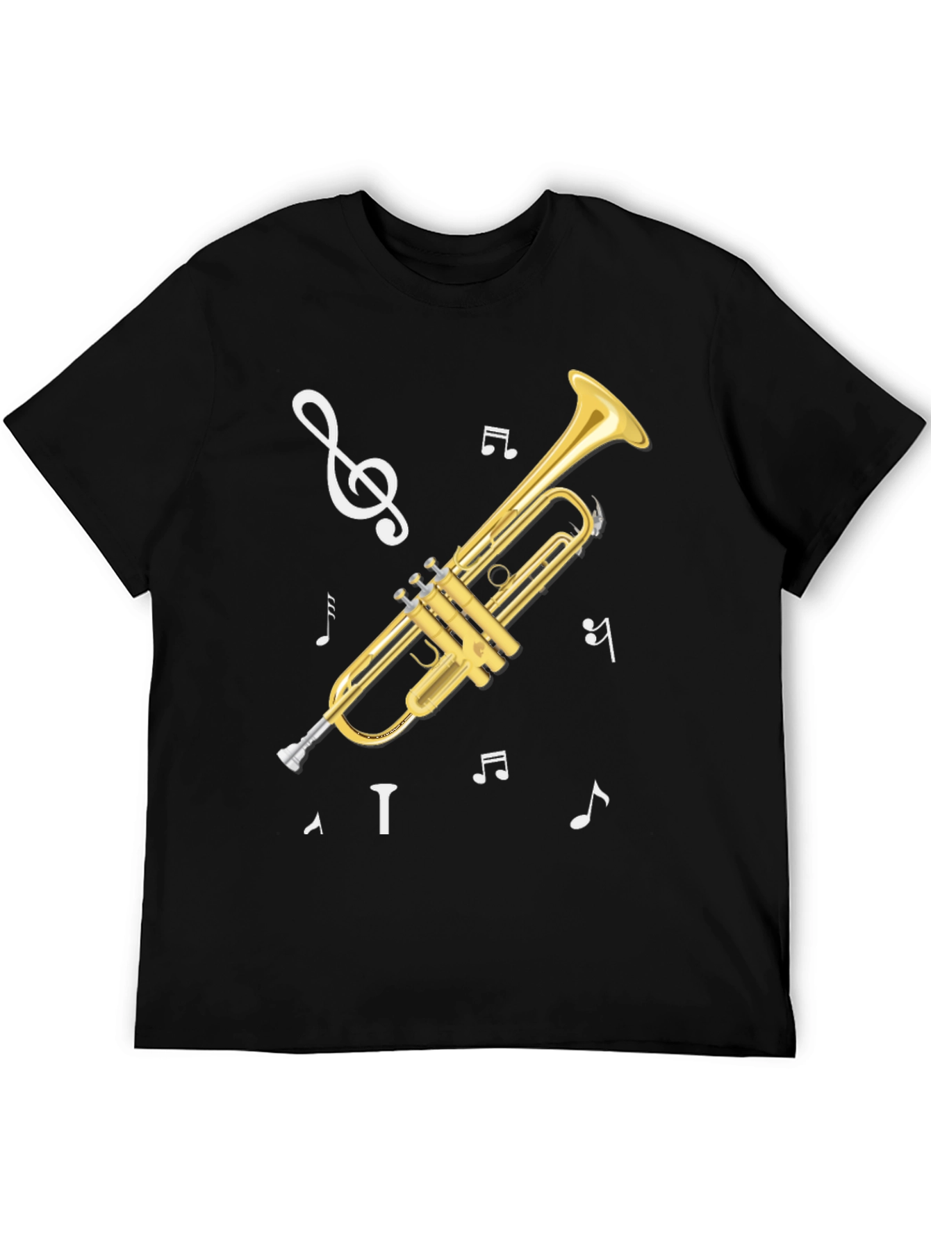 Trumpet Musical Notes Graphic T-Shirt