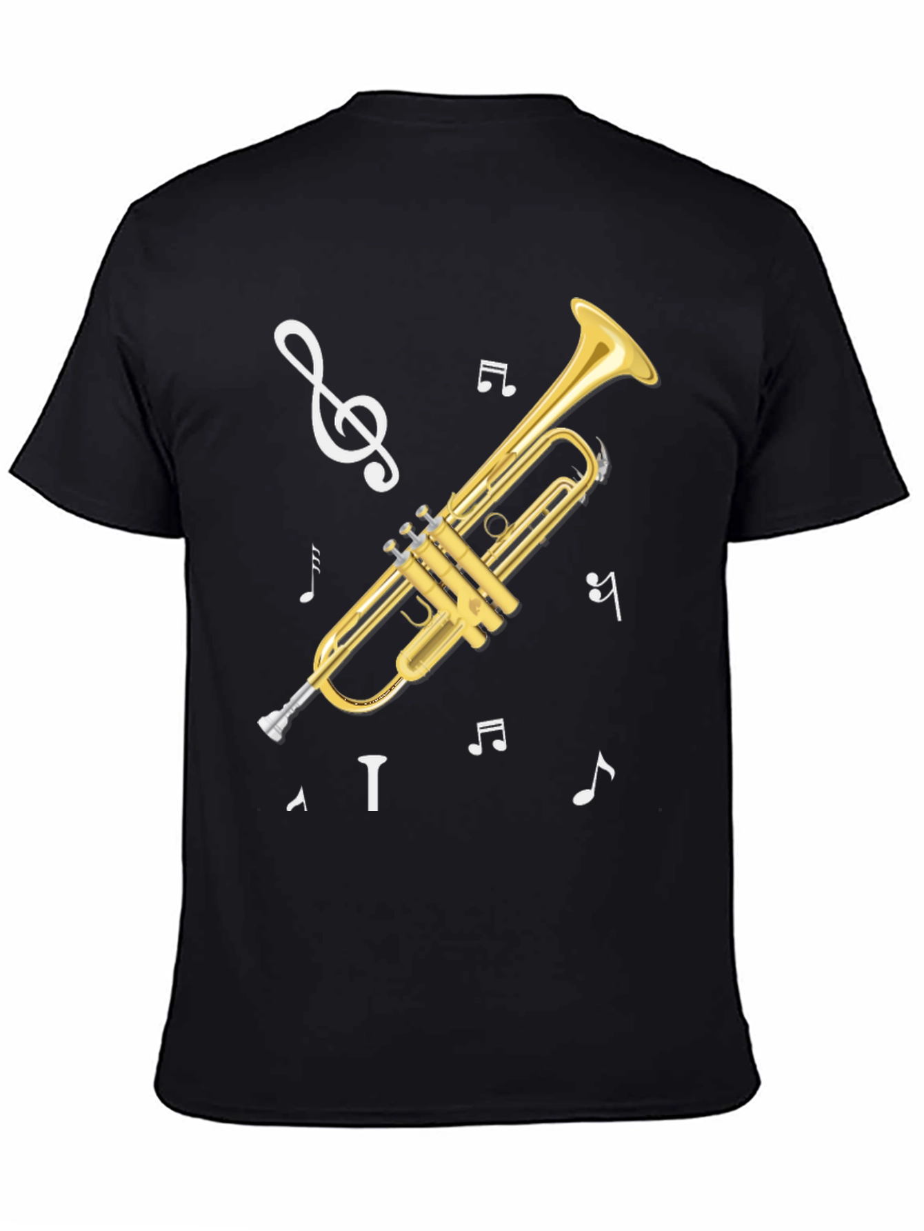 Trumpet Musical Notes Graphic T-Shirt