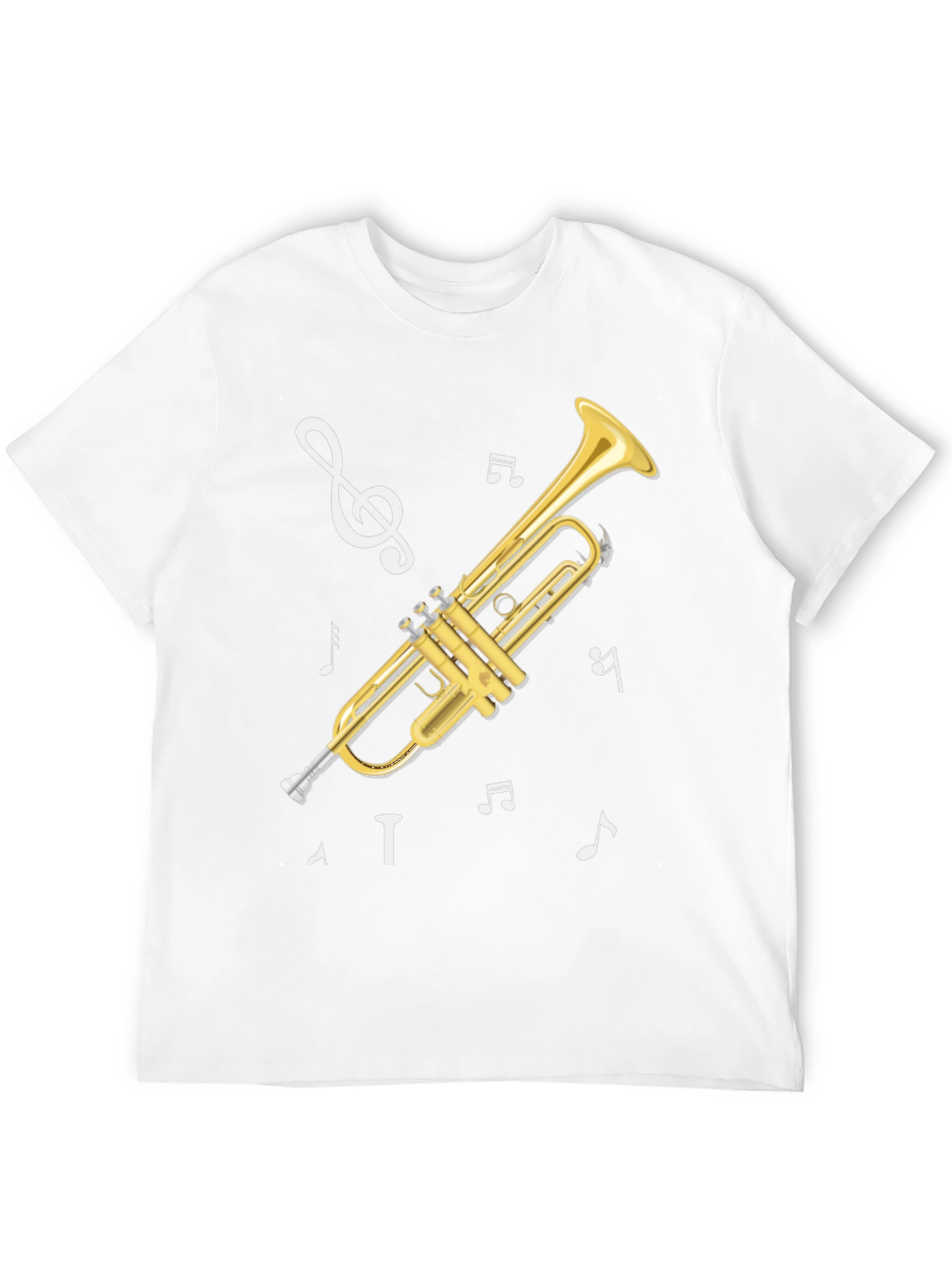 Trumpet Musical Notes Graphic T-Shirt