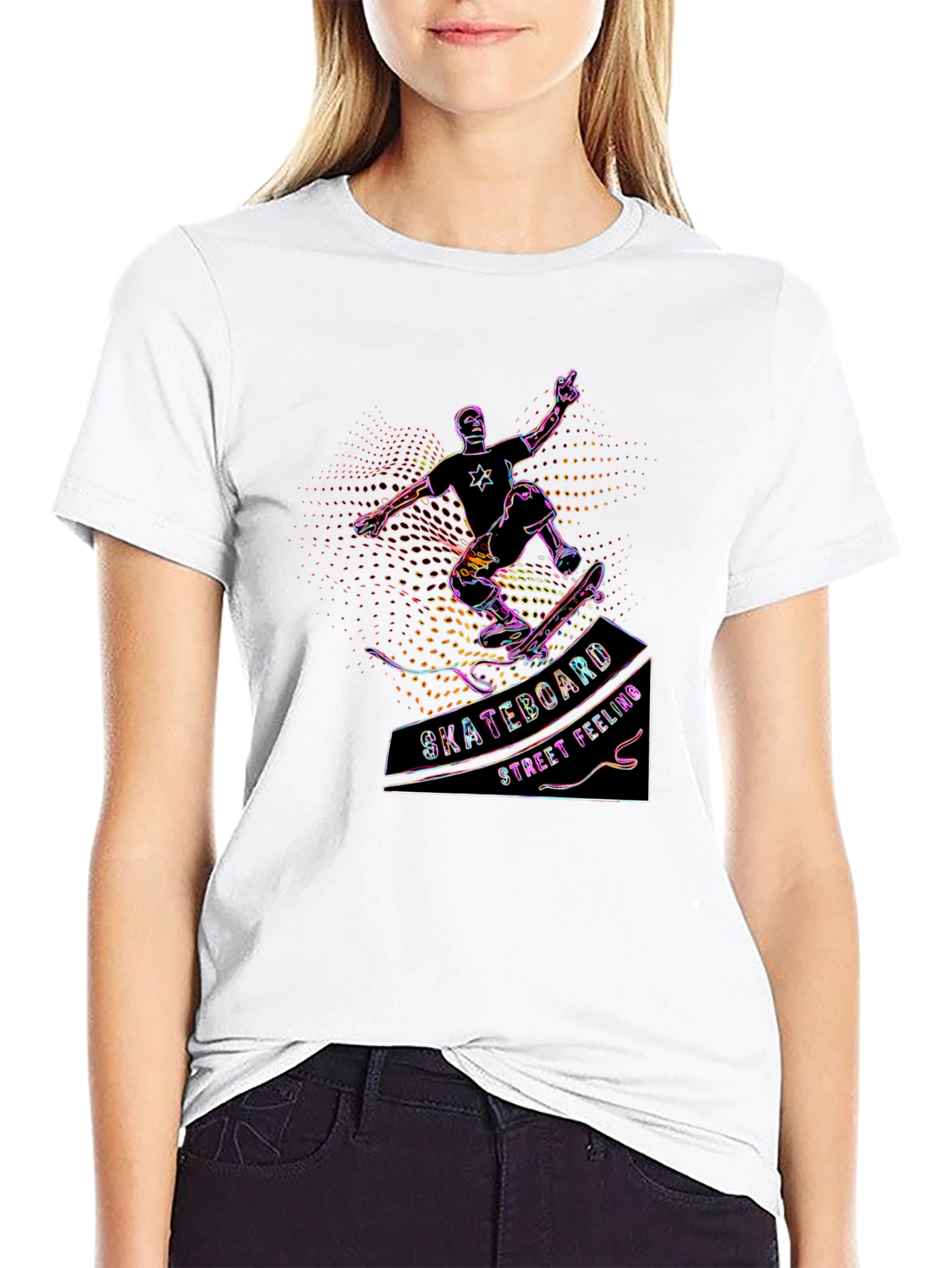 Skateboard Street Feeling Graphic Tee