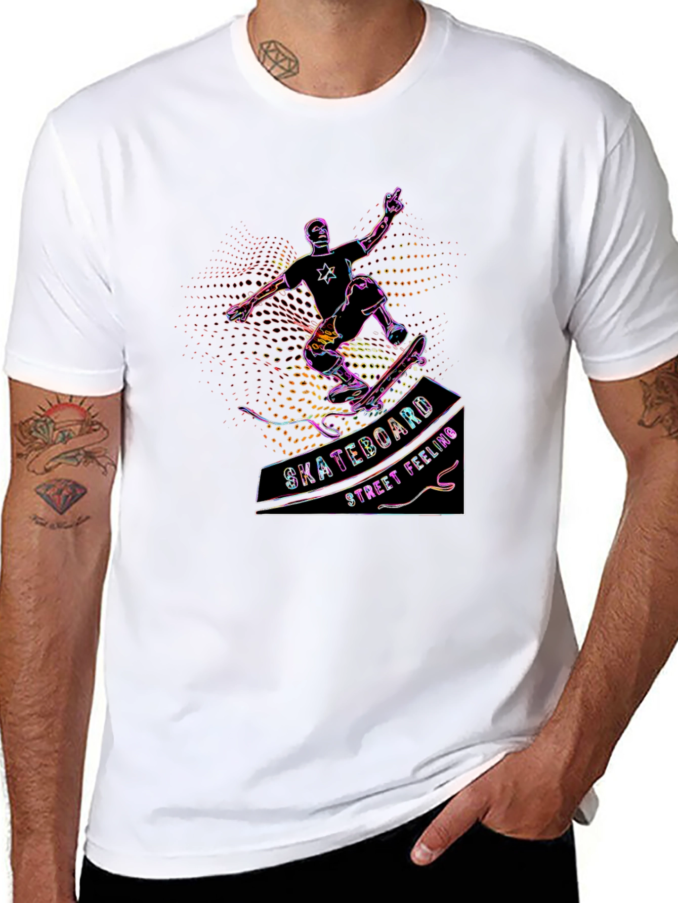 Skateboard Street Feeling Graphic Tee