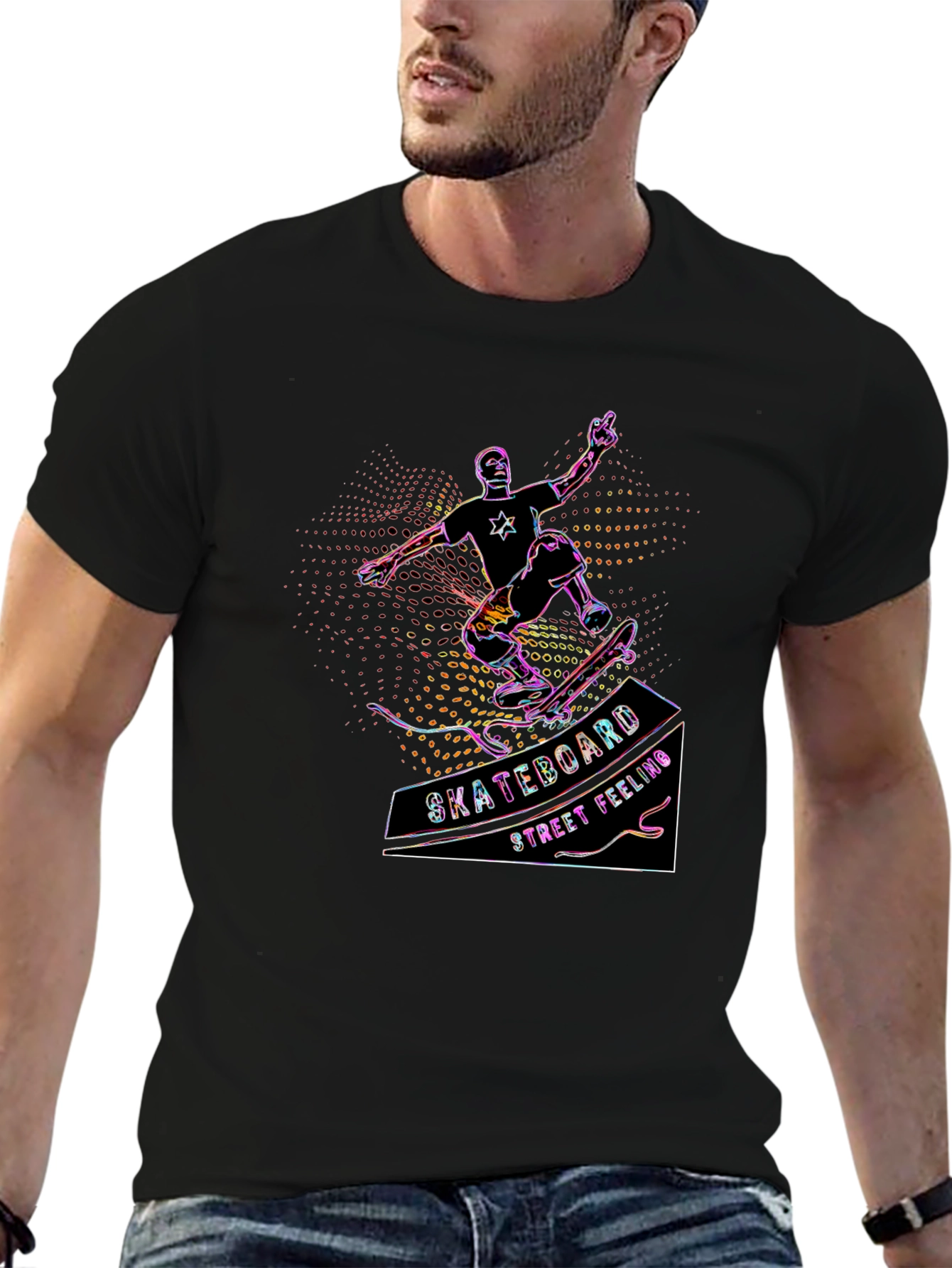 Skateboard Street Feeling Graphic Tee