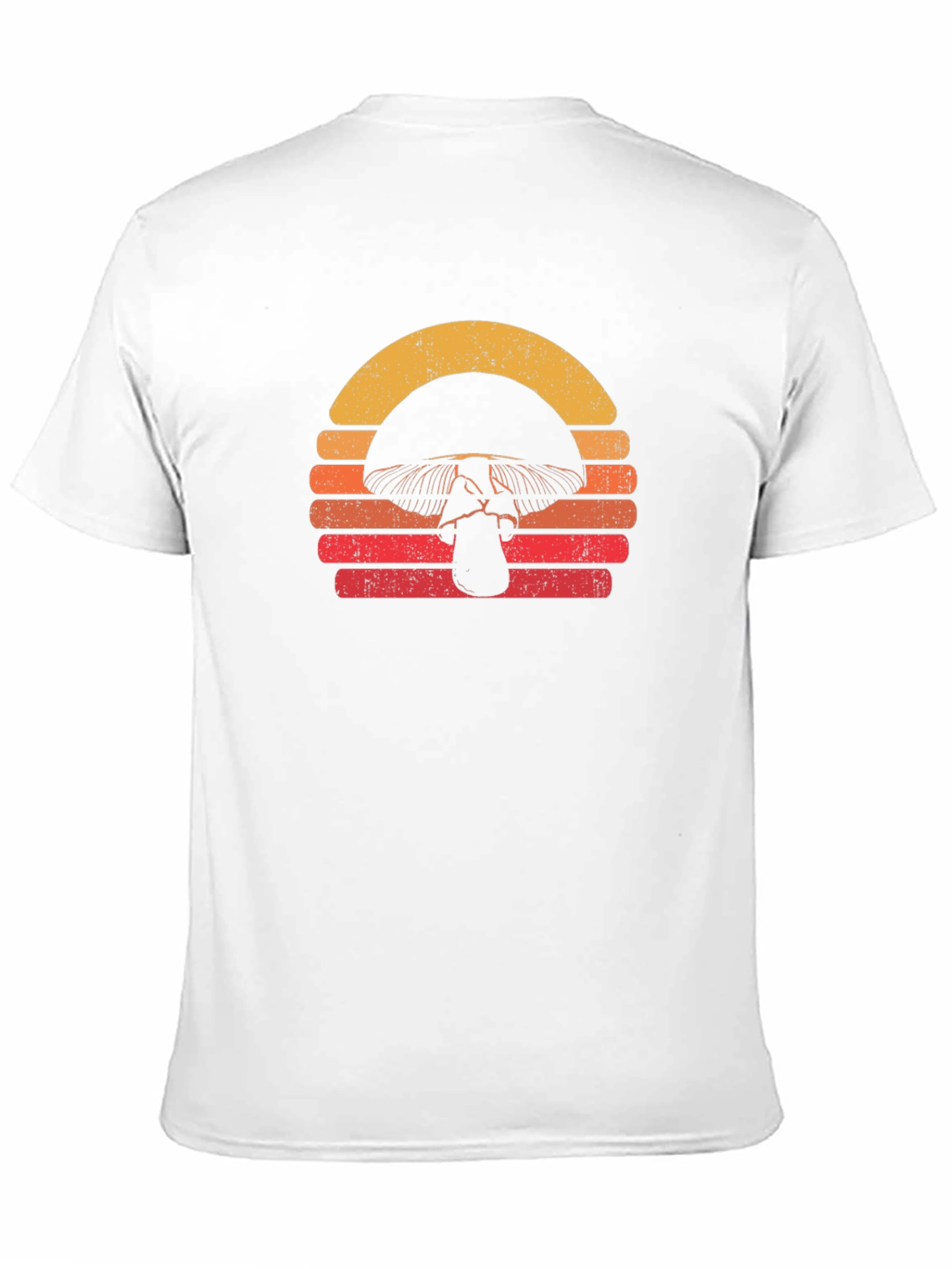 Retro Mushroom Sunset Graphic Tee - Black