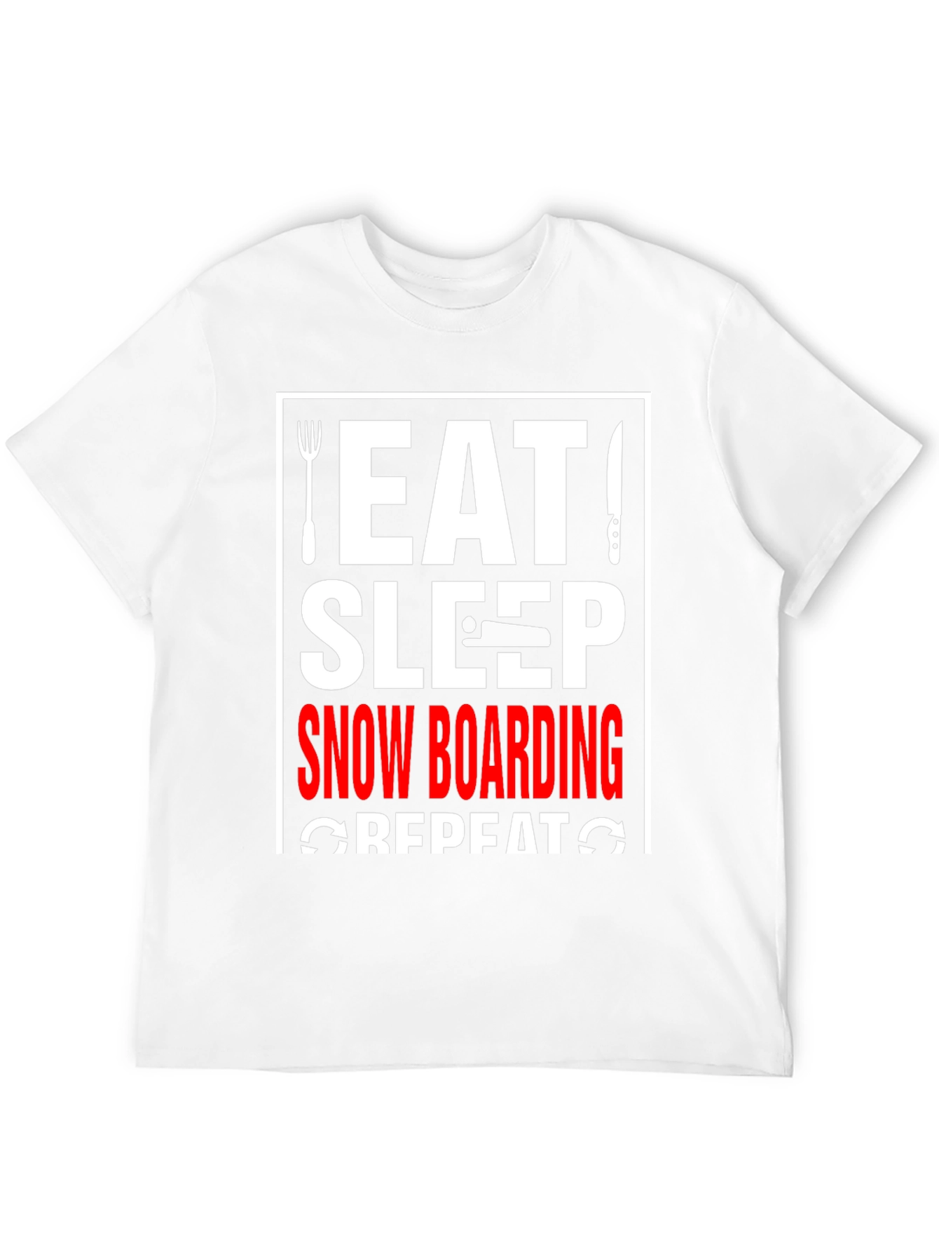 Eat Sleep Snowboarding Repeat Graphic Tee