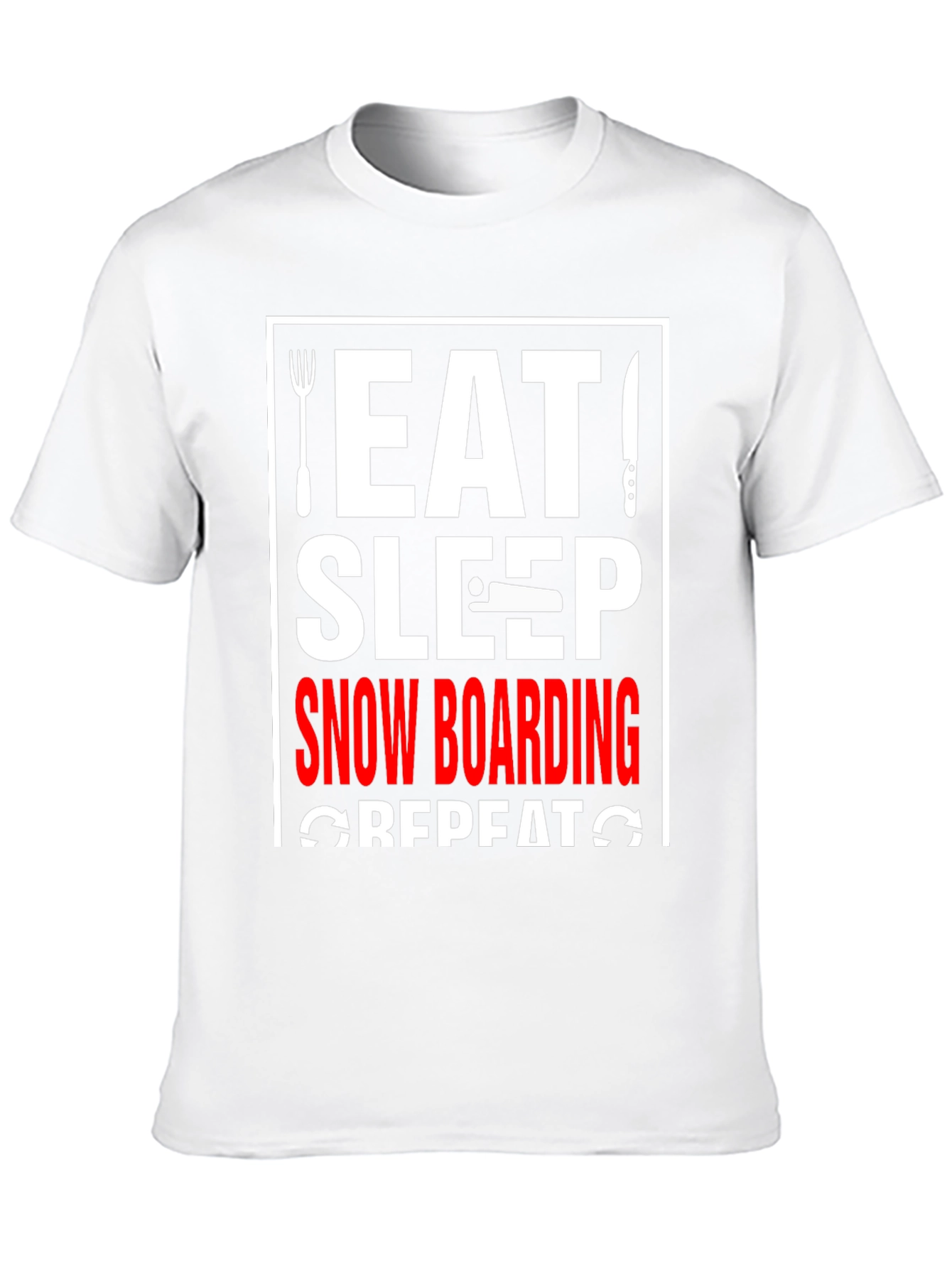 Eat Sleep Snowboarding Repeat Graphic Tee