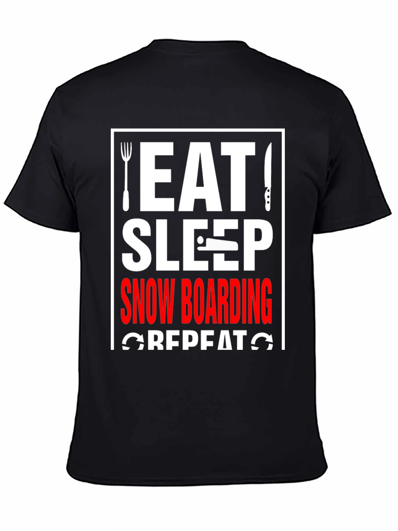 Eat Sleep Snowboarding Repeat Graphic Tee