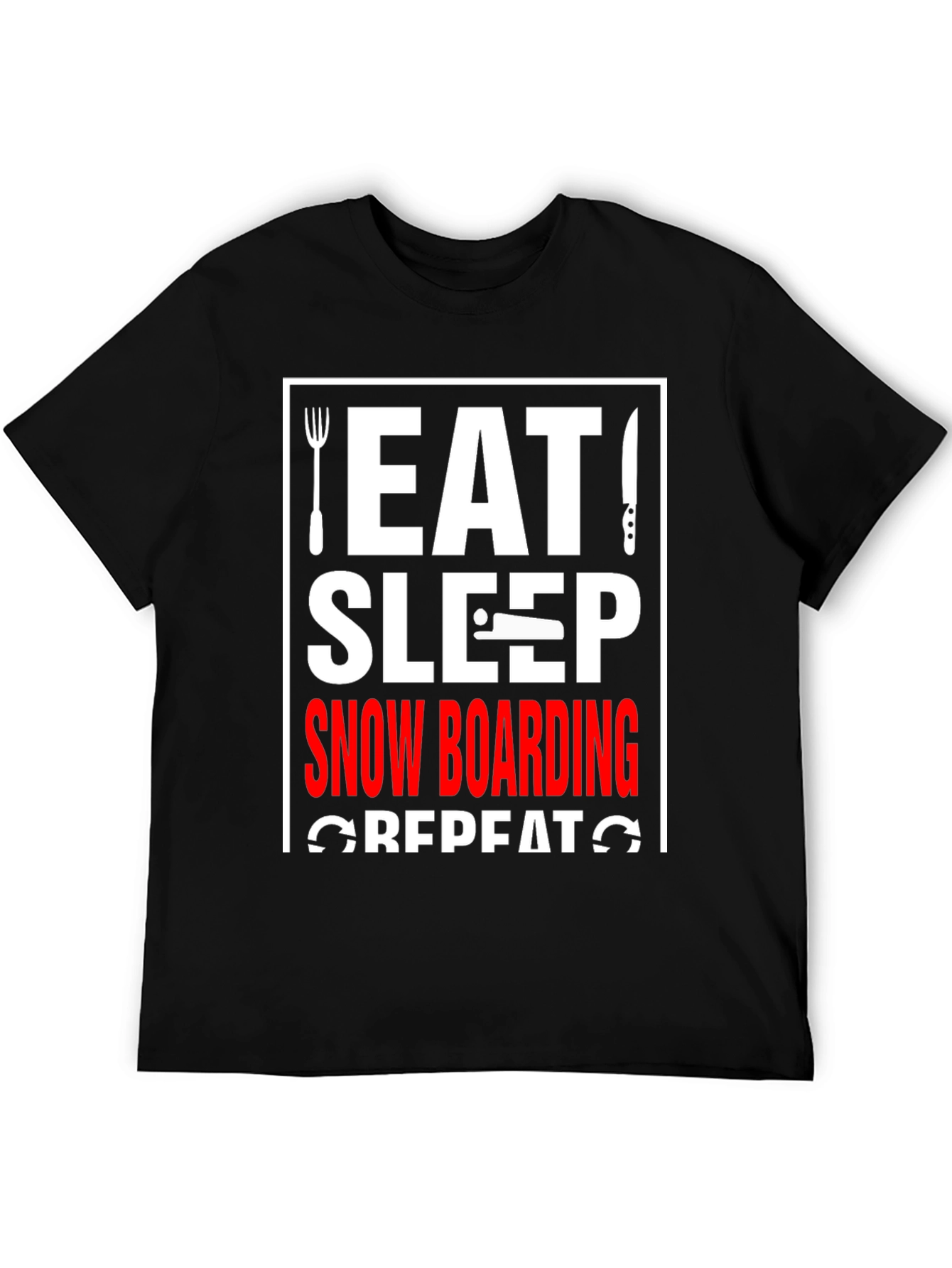 Eat Sleep Snowboarding Repeat Graphic Tee