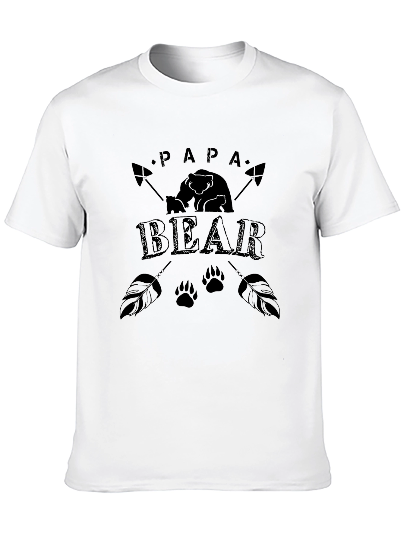 Papa Bear Graphic Tee - Black Print