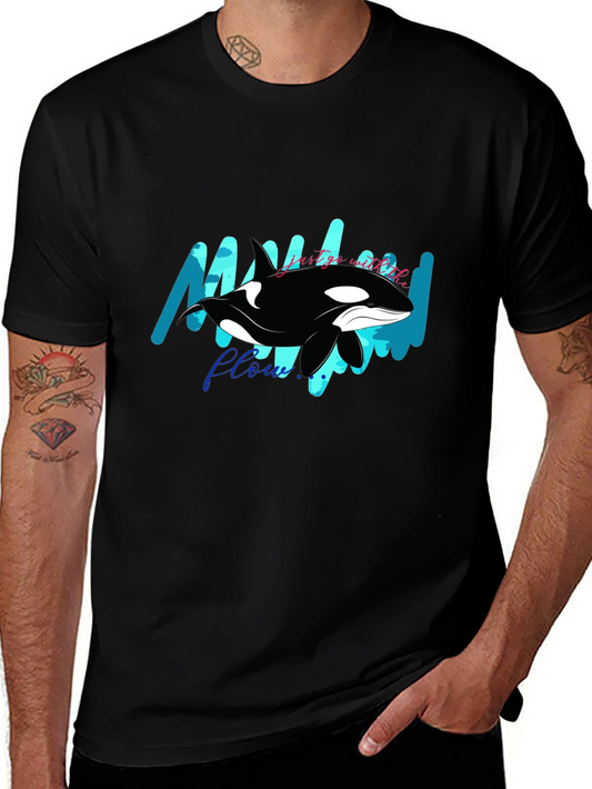 Orca Whale Graphic Tee - Just Go With the Flow!