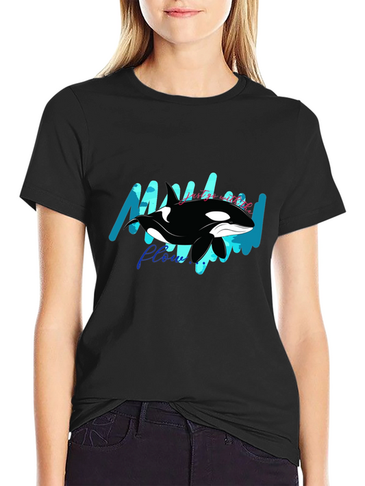 Orca Whale Graphic Tee - Just Go With the Flow!